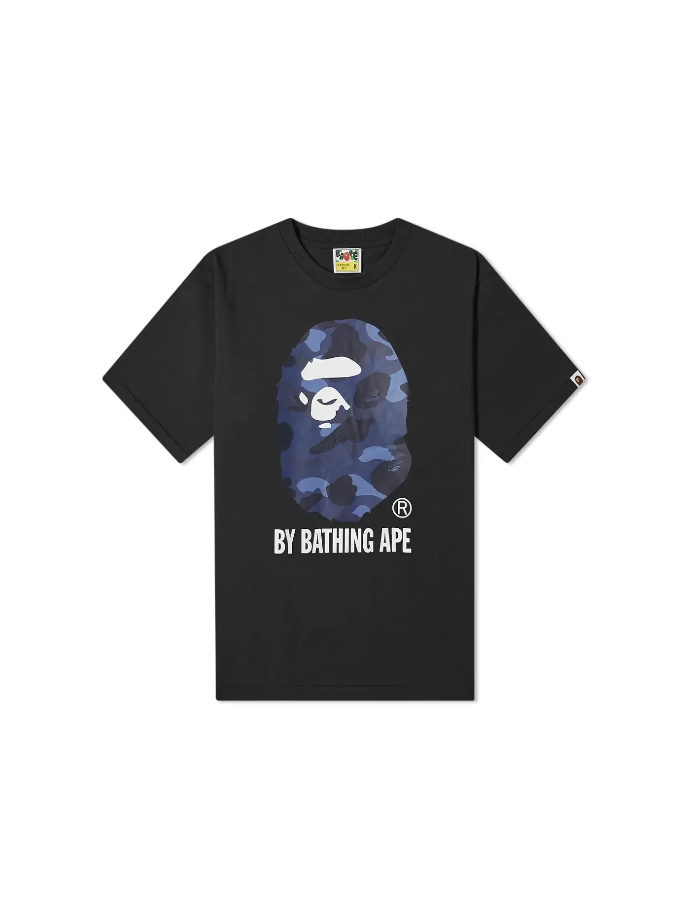 Мужская футболка с принтом BAPE Premium Happy New Year Color Camo Ape Head Tee — изображение 1 из 1, черный