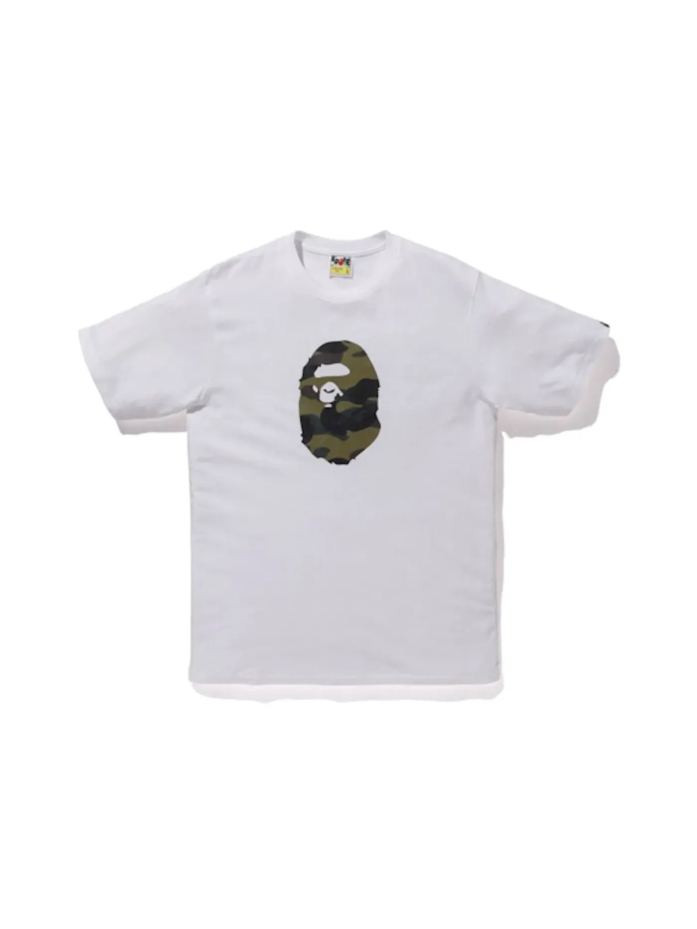Мужская футболка с принтом BAPE Premium Summer Bag 1st Camo Ape Head Tee — изображение 1 из 2, белый/зеленый