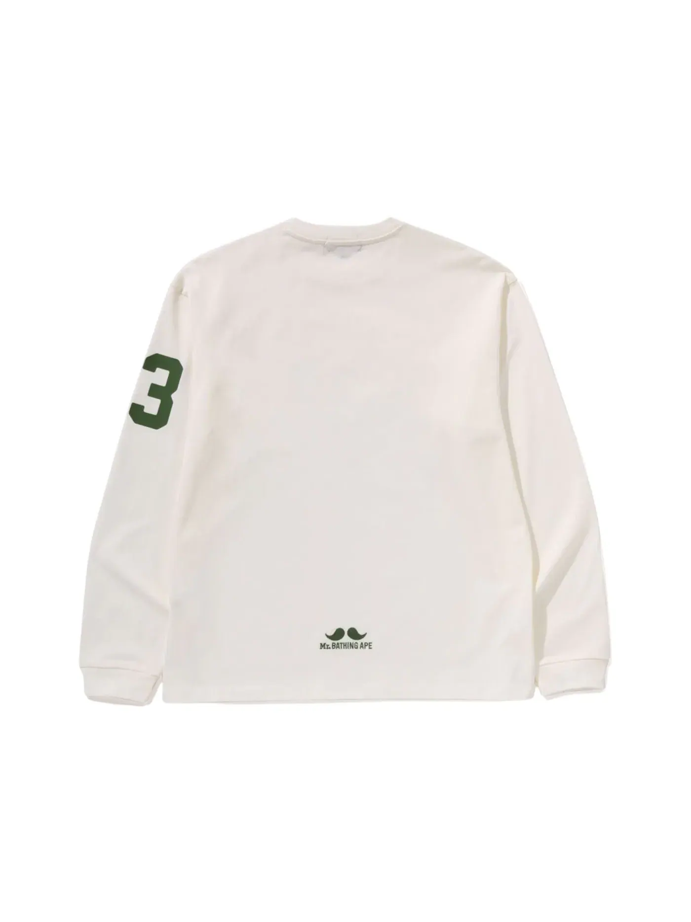 Мужская футболка с длинным рукавом с принтом BAPE Print BAPE — изображение 2 из 2, белый