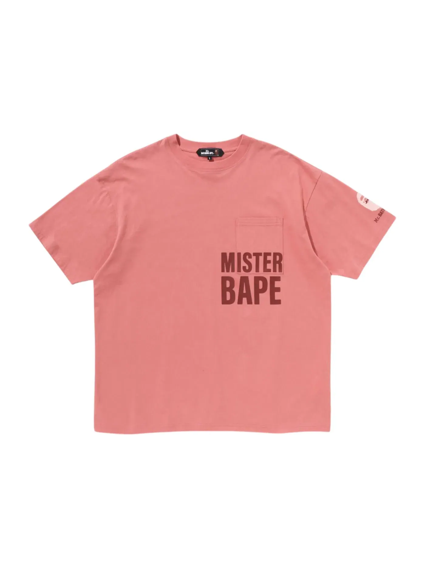 Мужская футболка с карманом BAPE Tee — изображение 1 из 2, розовый