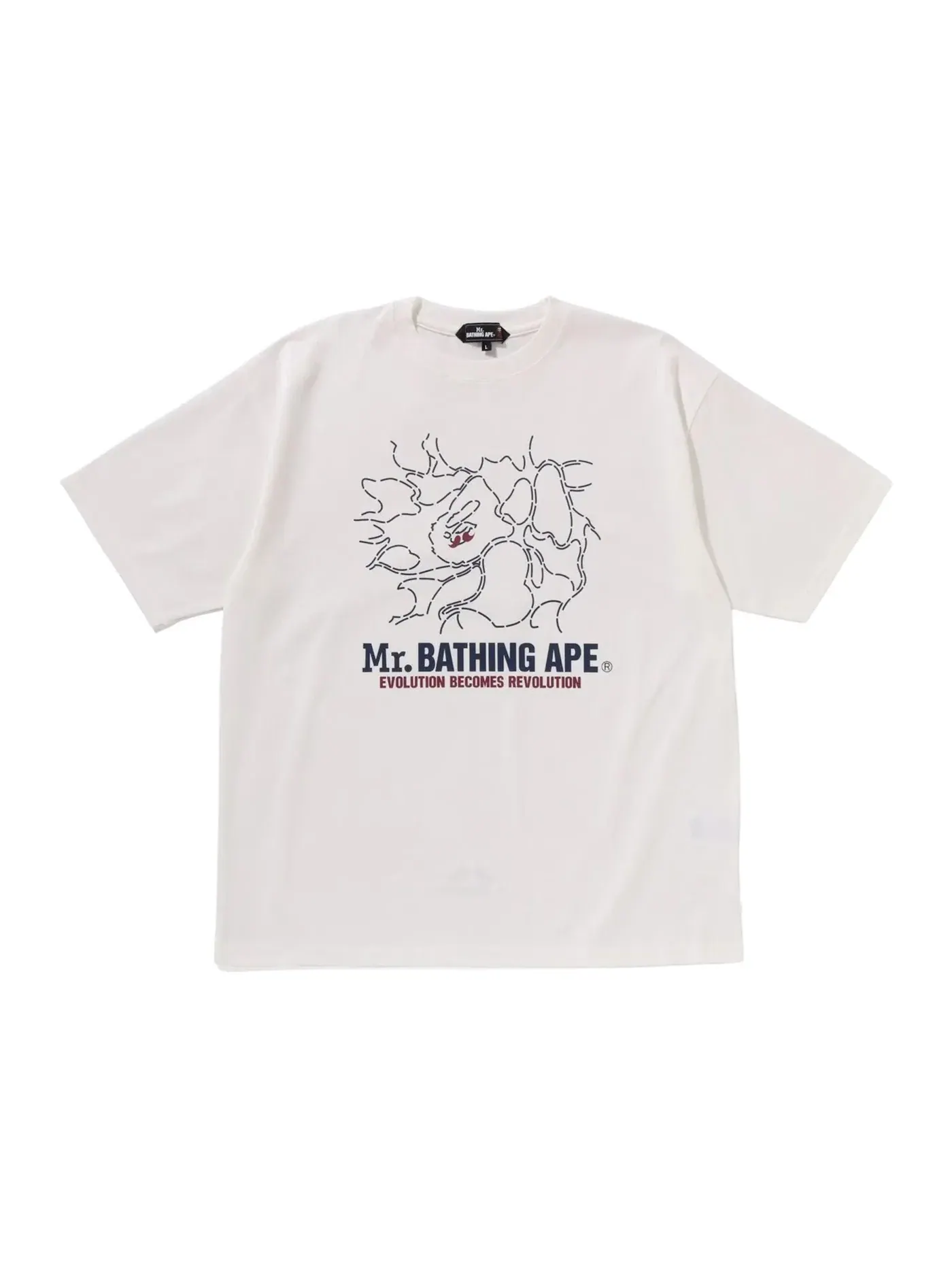 Мужская футболка с принтом BAPE Tee (SS25) BAPE — изображение 1 из 1, белый