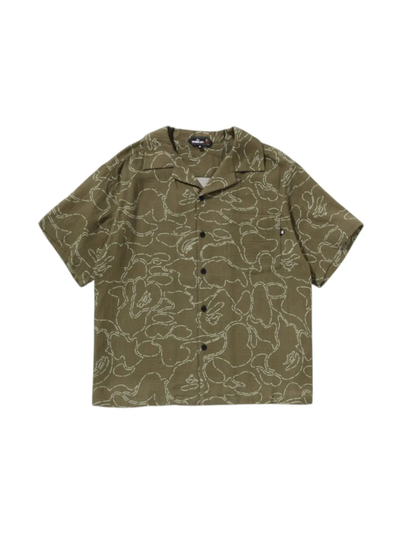 Мужская рубашка с принтом BAPE Shirt — изображение 1 из 2, бежевый
