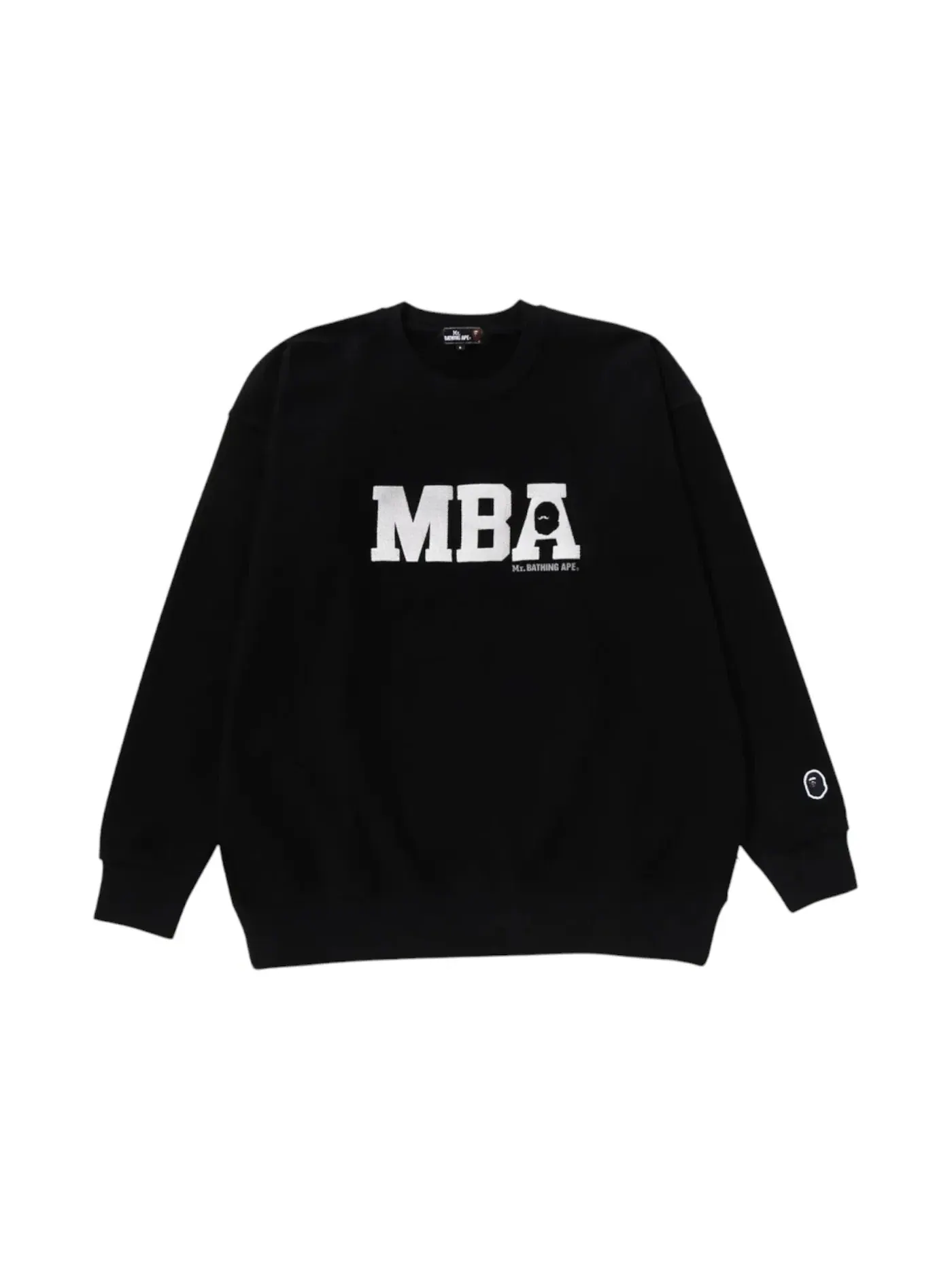 Мужской свитшот с круглым вырезом BAPE — изображение 1 из 1, черный