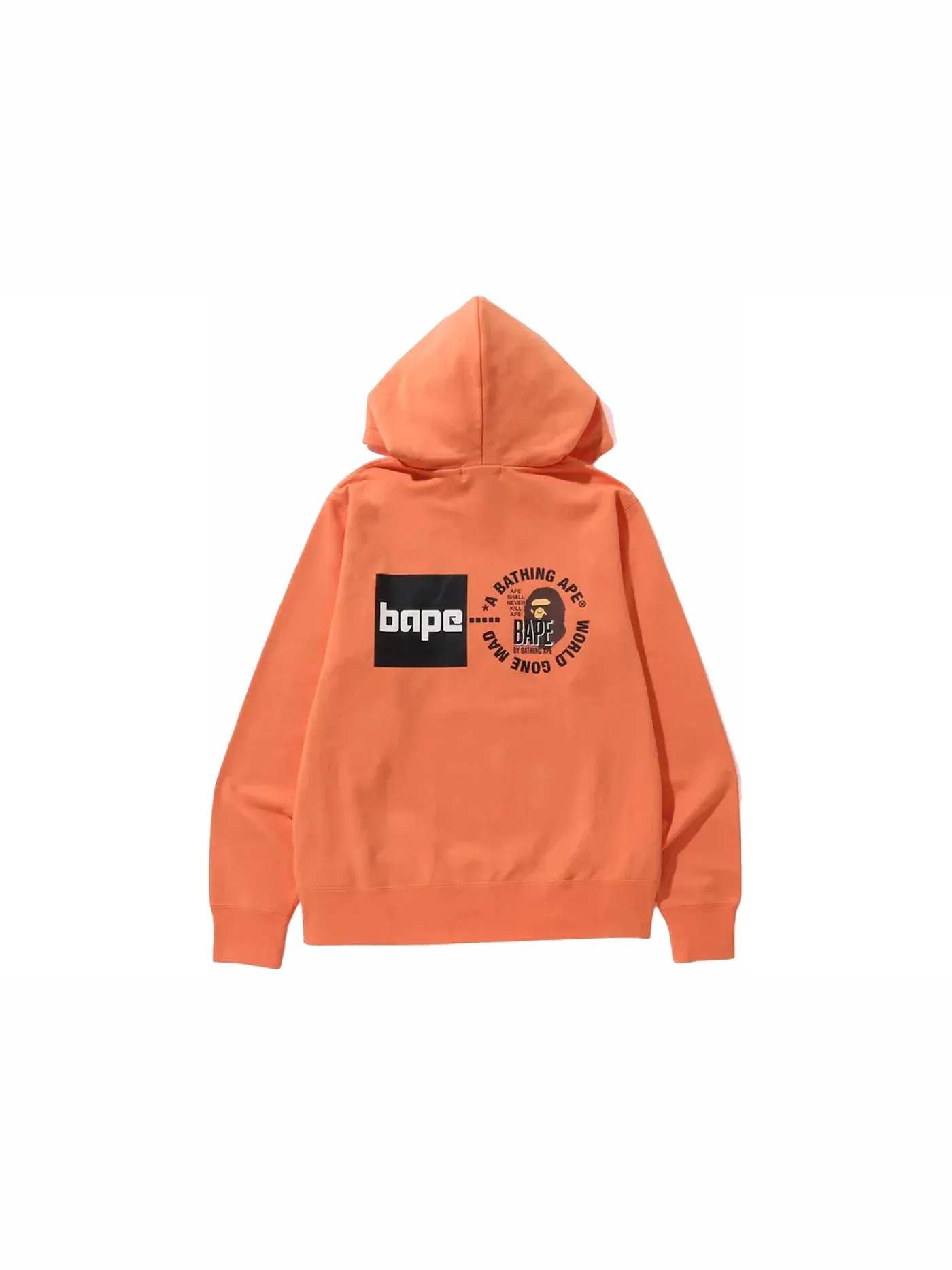 Мужской пуловер с капюшоном BAPE — изображение 2 из 2, оранжевый