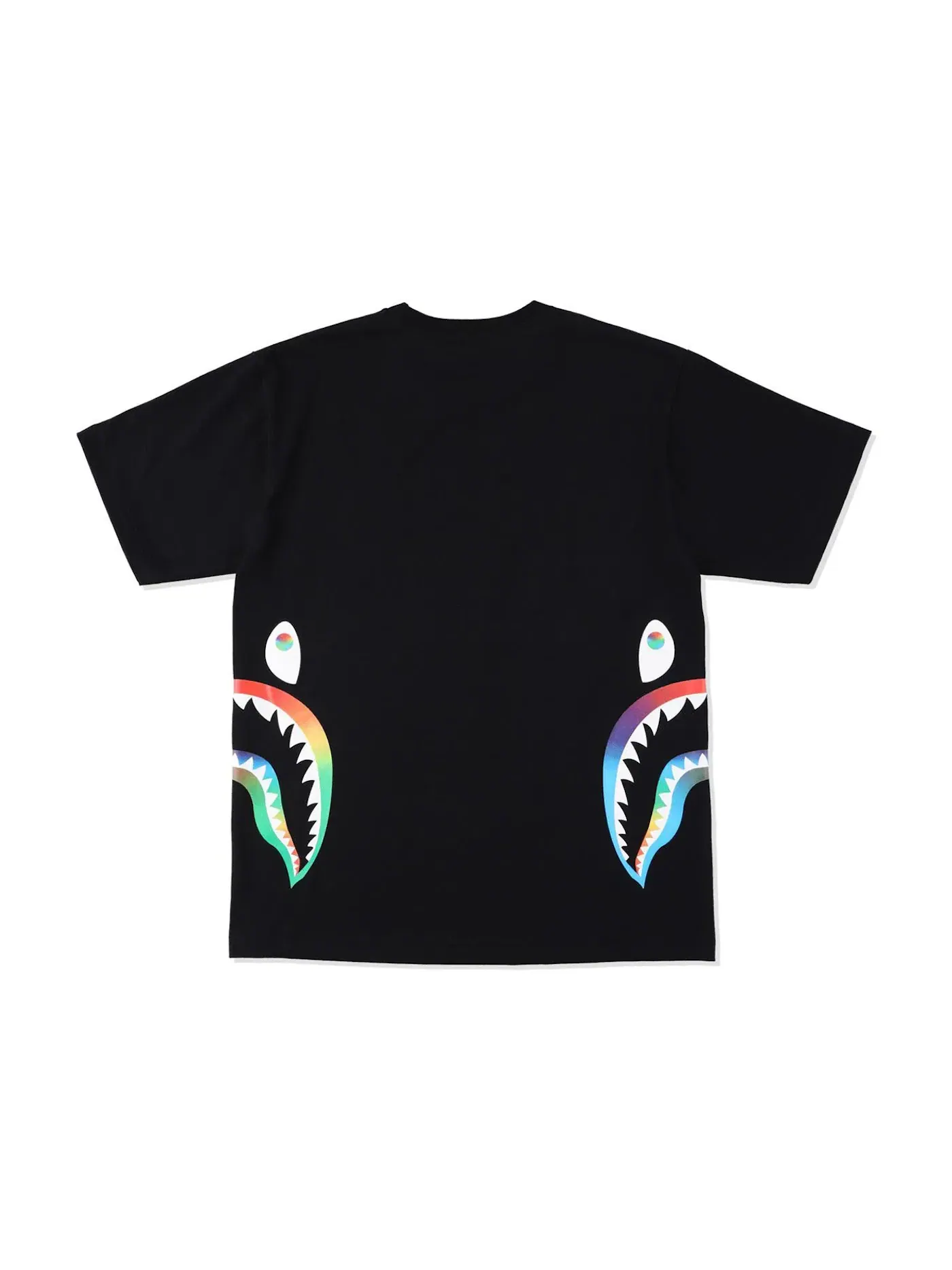 Мужская футболка с принтом BAPE Rainbow Side Shark Tee (SS21) BAPE — изображение 2 из 2, черный