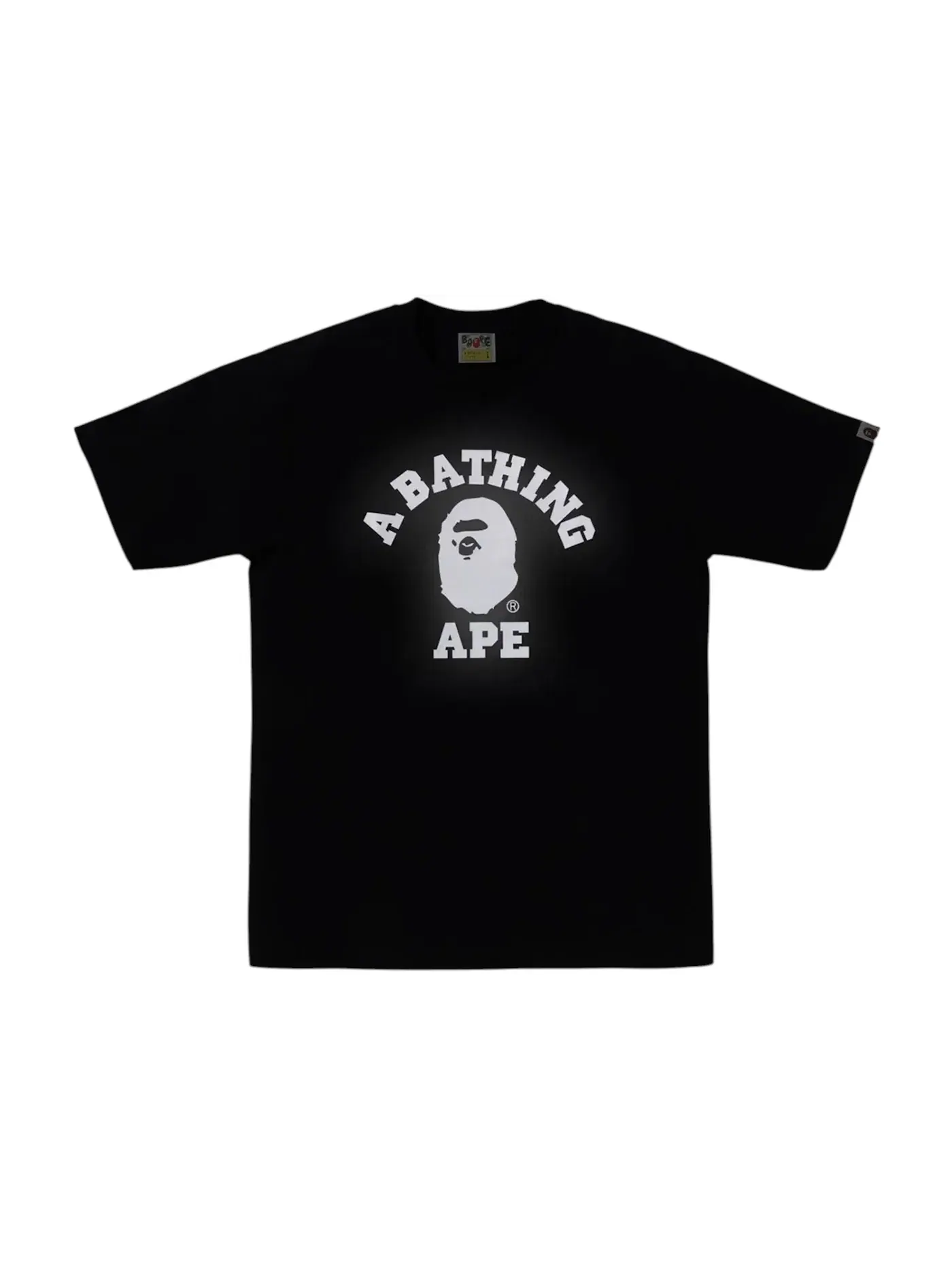 Мужская футболка с принтом BAPE Tee BAPE — изображение 2 из 2, черный