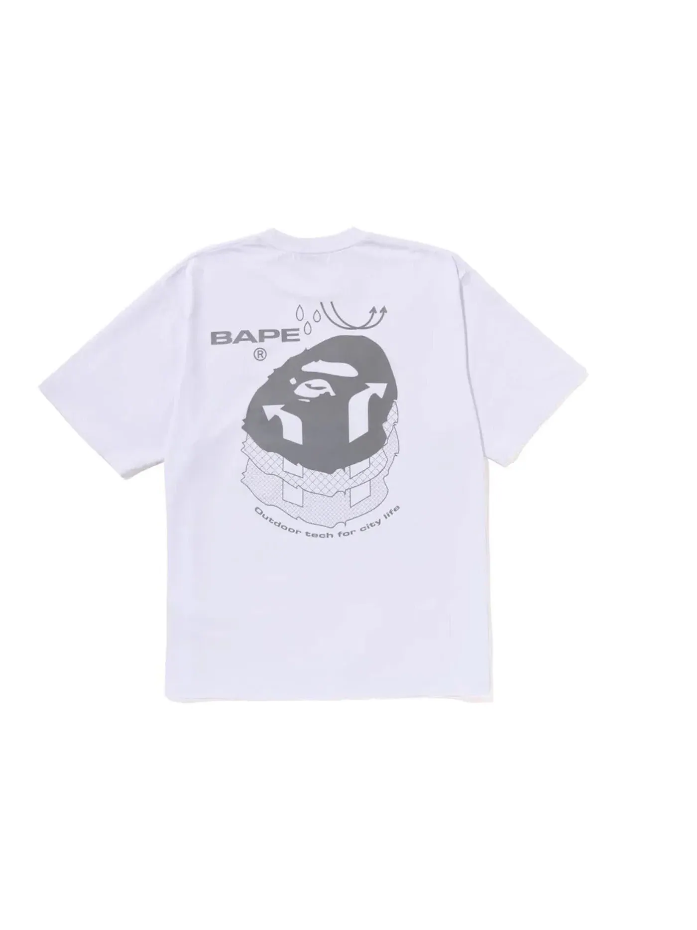 Мужская футболка с принтом BAPE Tee — изображение 1 из 2, белый