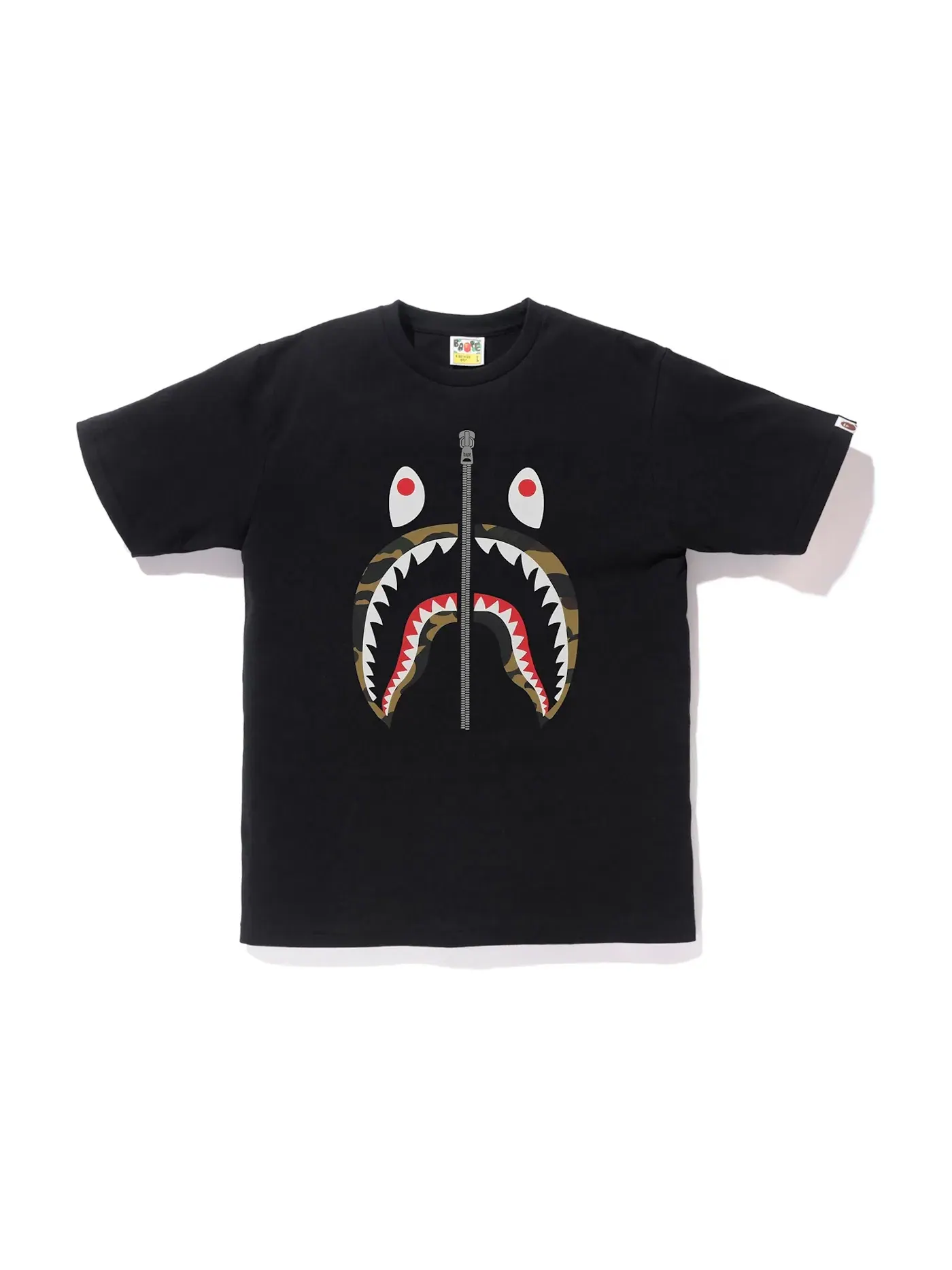 Мужская футболка с принтом BAPE Tee BAPE — изображение 1 из 2, черный/желтый