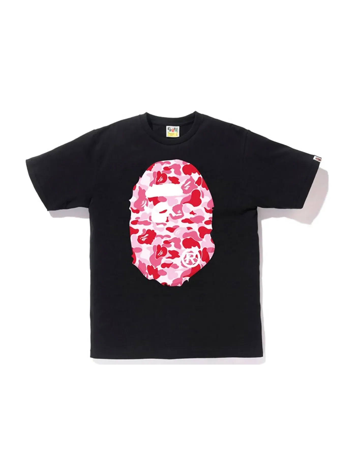 Мужская футболка с принтом BAPE Tee — изображение 1 из 2, черный/розовый