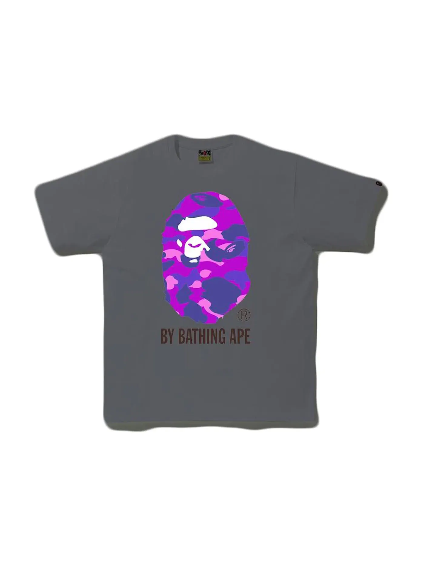 Мужская футболка с камуфляжным принтом BAPE Tee — изображение 2 из 2, белый/фиолетовый
