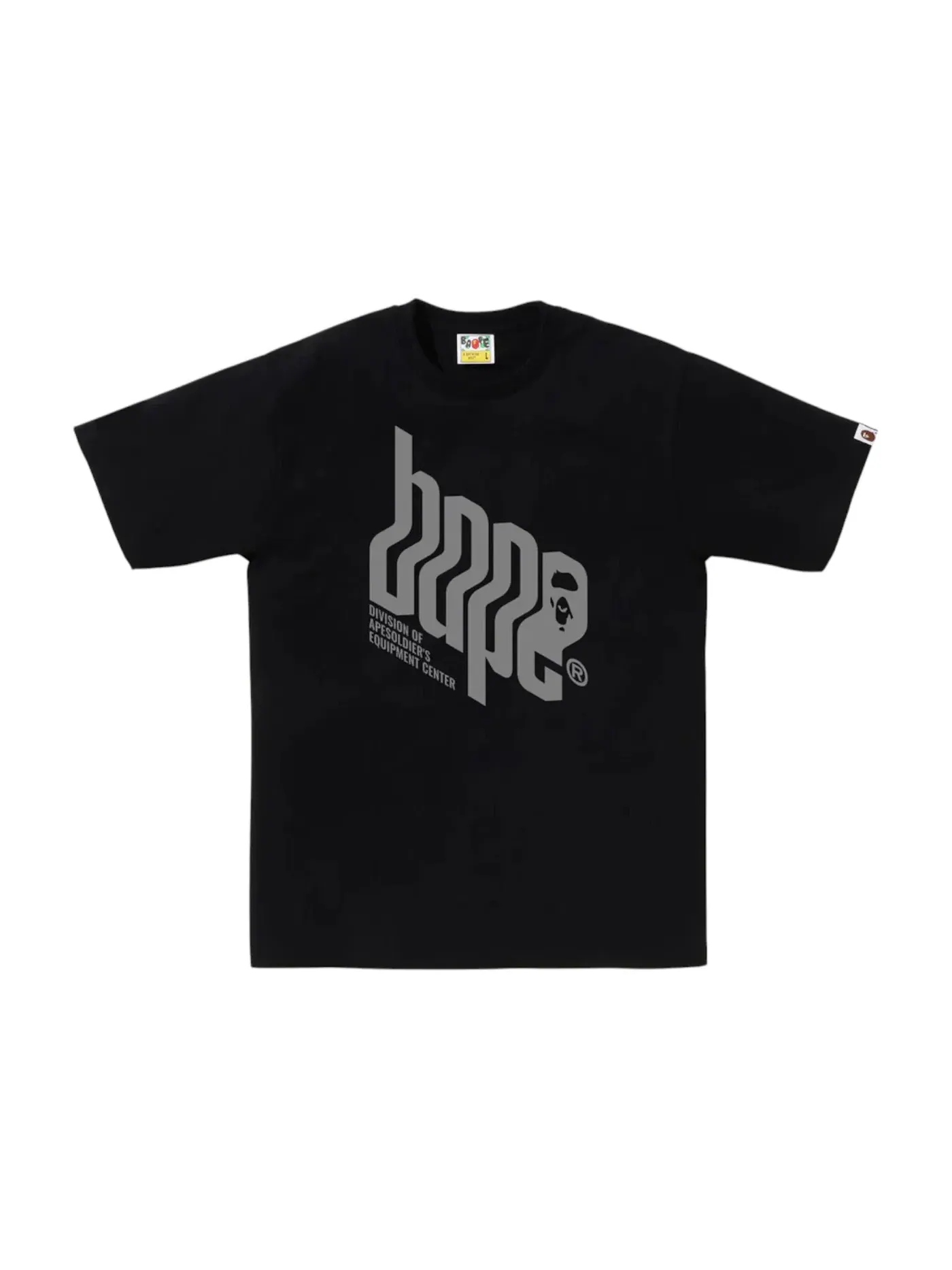 Мужская футболка с принтом BAPE Tee BAPE — изображение 1 из 1, черный