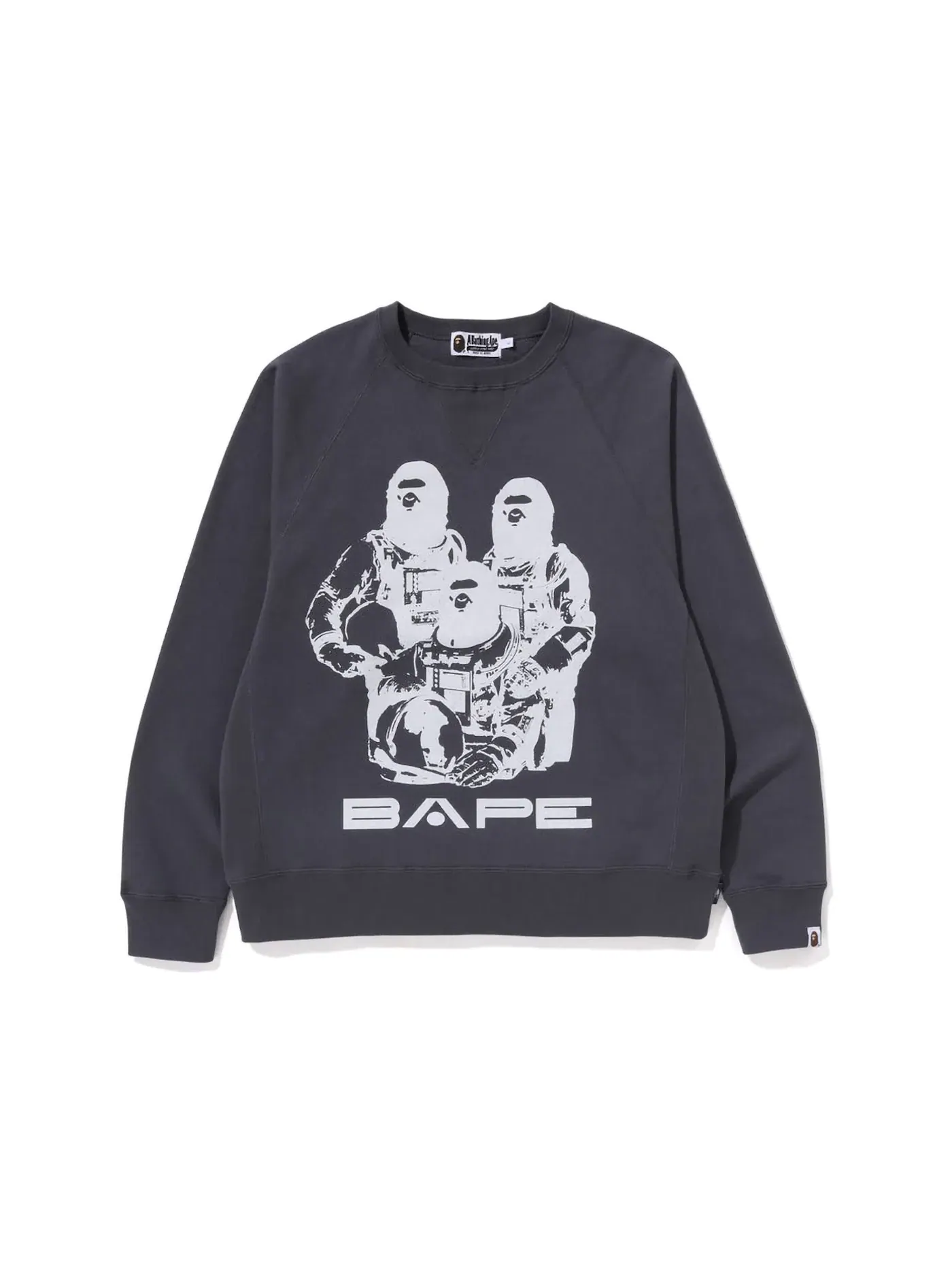 Мужской свитшот свободного кроя Space System BAPE — изображение 1 из 2, темно-серый