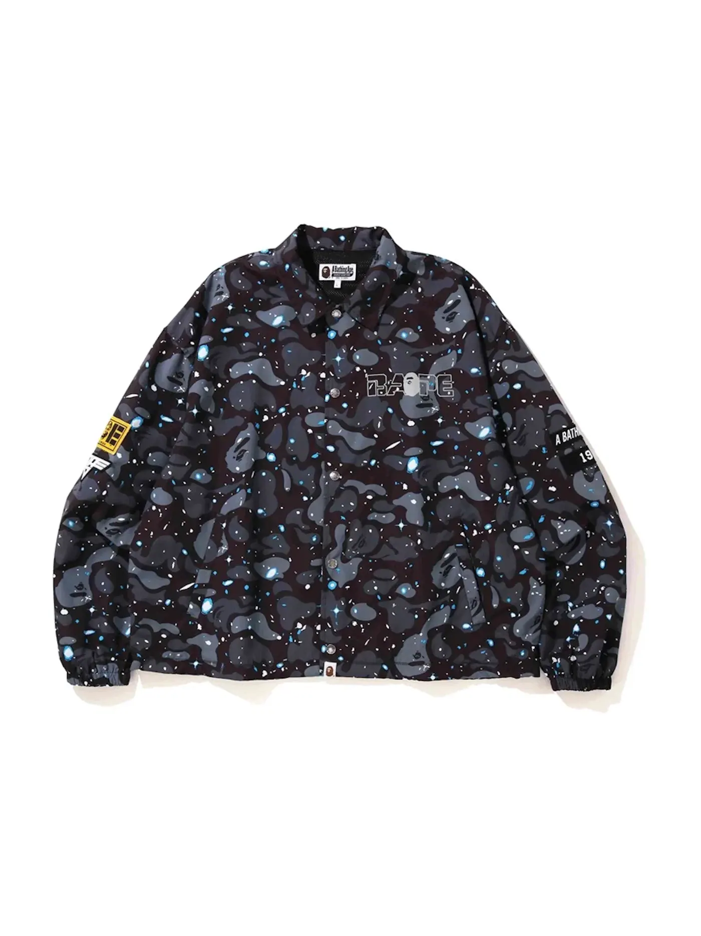 Мужская куртка свободного кроя с камуфляжным принтом BAPE — изображение 1 из 2, черный
