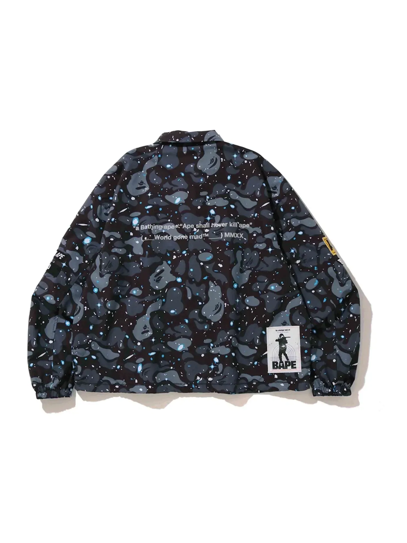 Мужская куртка свободного кроя с камуфляжным принтом BAPE — изображение 2 из 2, черный