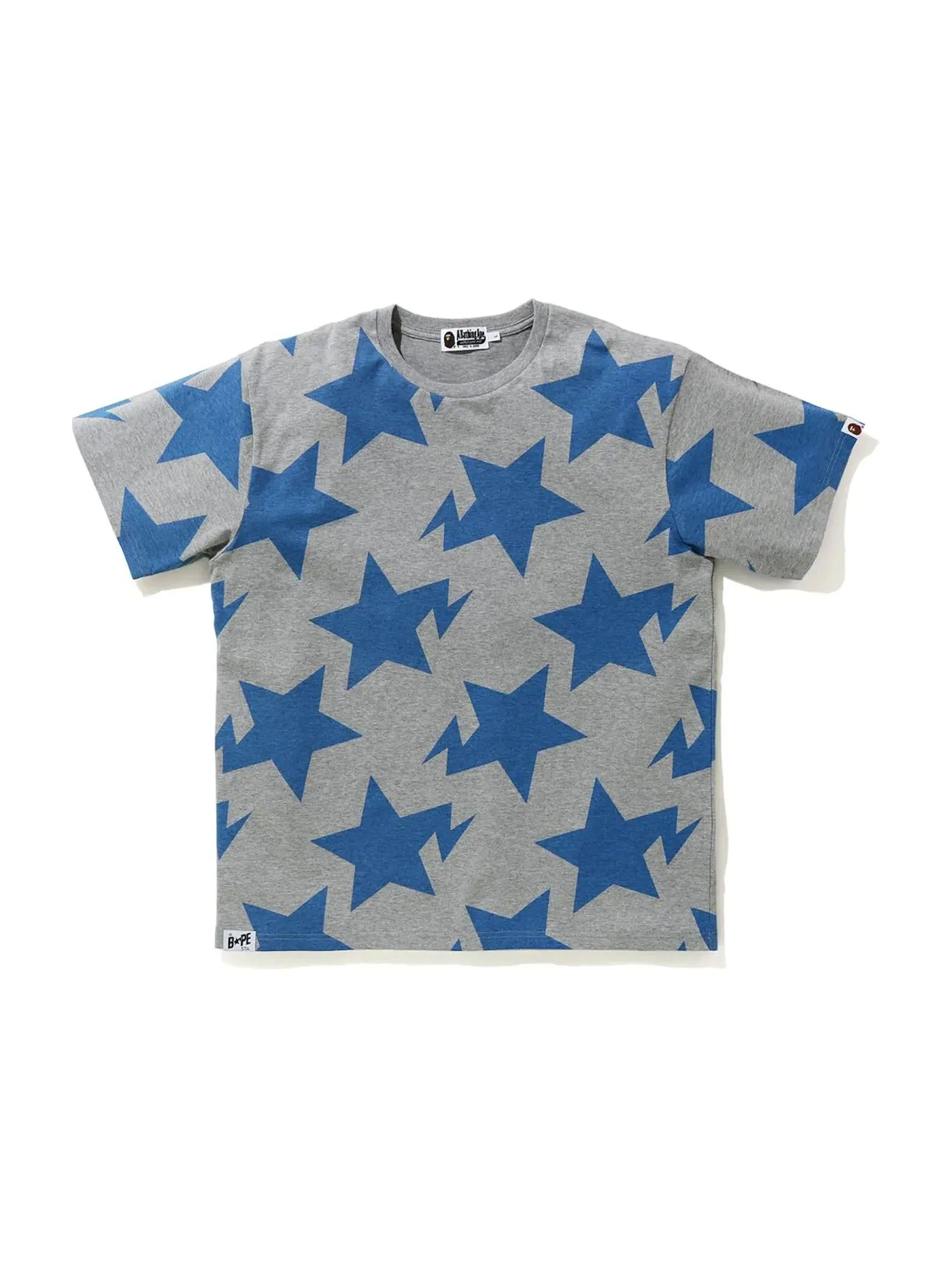 Мужская футболка с принтом Relaxed STA Pattern BAPE — изображение 1 из 1, серый