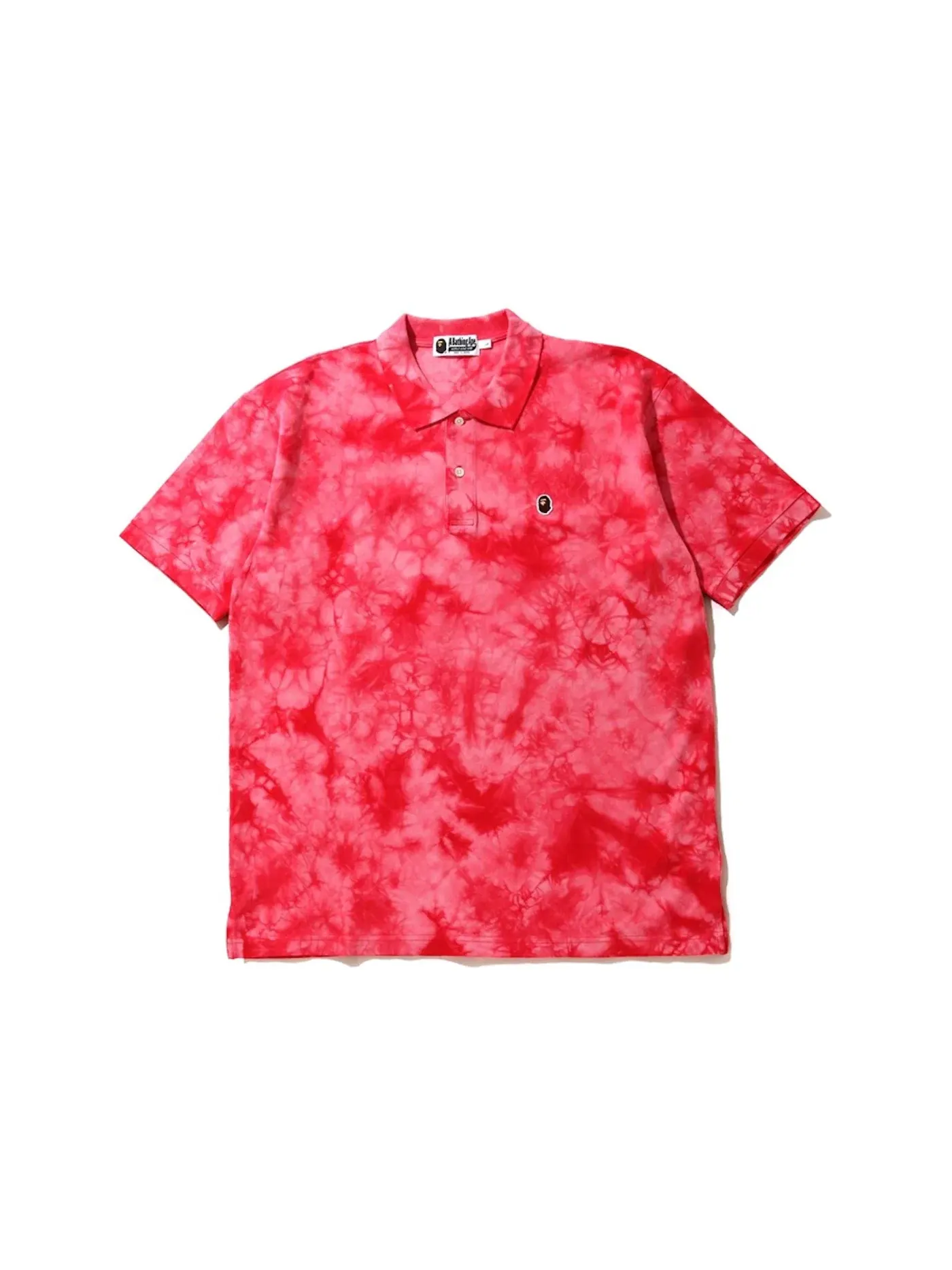 Мужское поло расслабленного кроя с принтом тай-дай Polo BAPE — изображение 1 из 1, красный