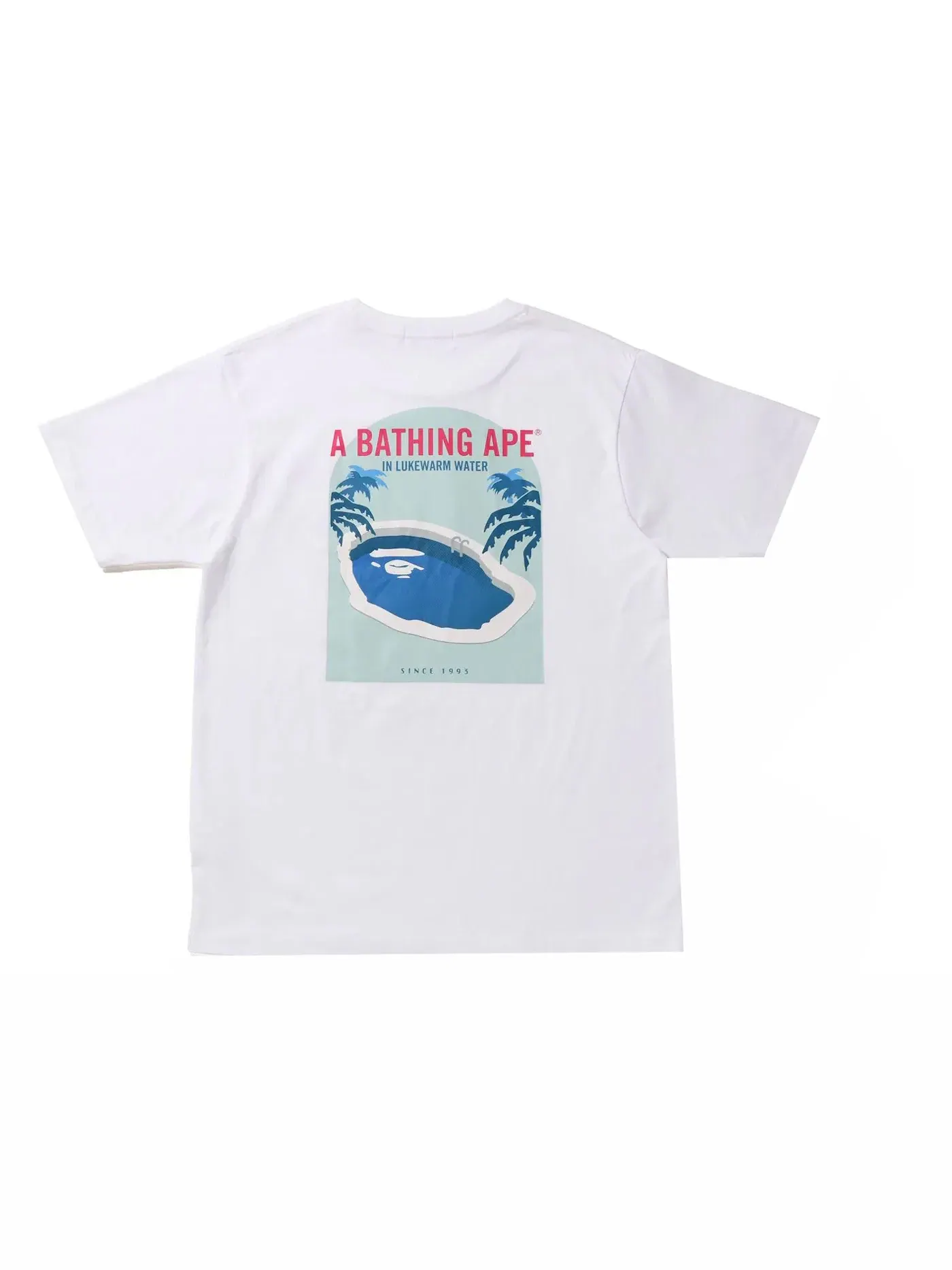 Мужская футболка с принтом BAPE Resort Pool Tee BAPE — изображение 2 из 2, белый