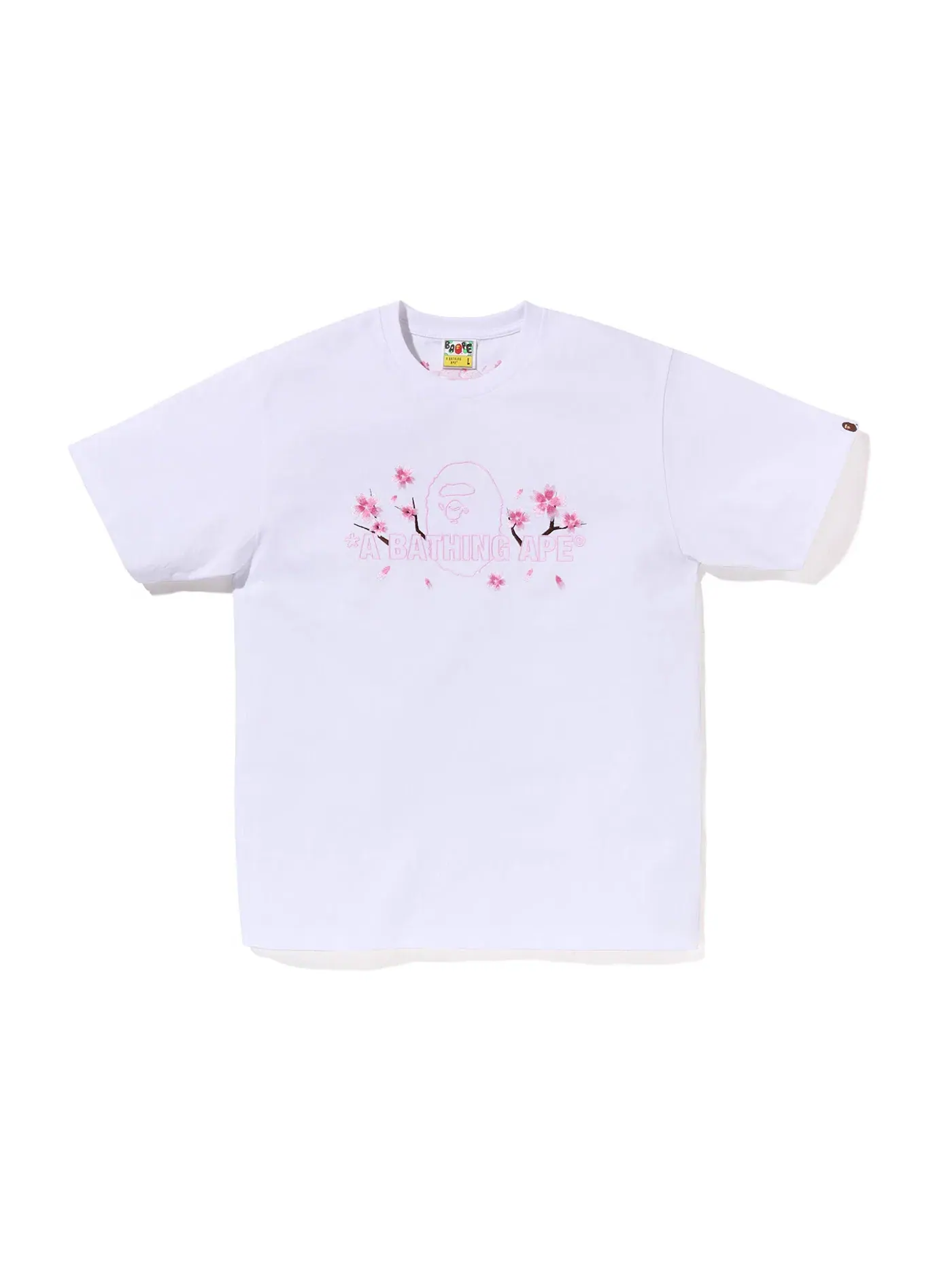 Мужская футболка с принтом BAPE Sakura A Bathing Ape Tee (SS23) BAPE — изображение 1 из 2, белый