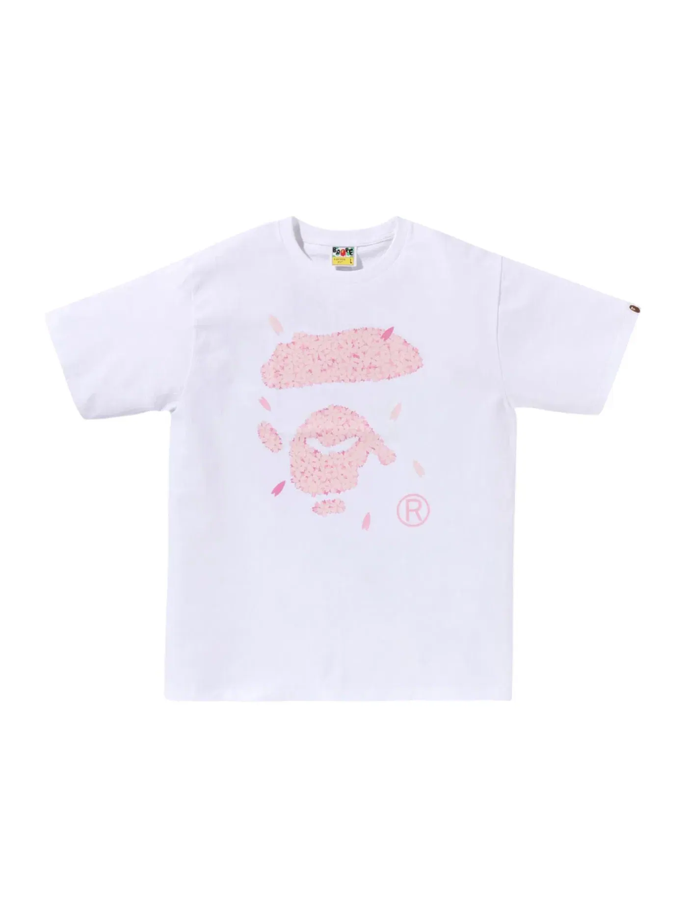 Мужская футболка с принтом Sakura Ape Face BAPE — изображение 1 из 2, белый