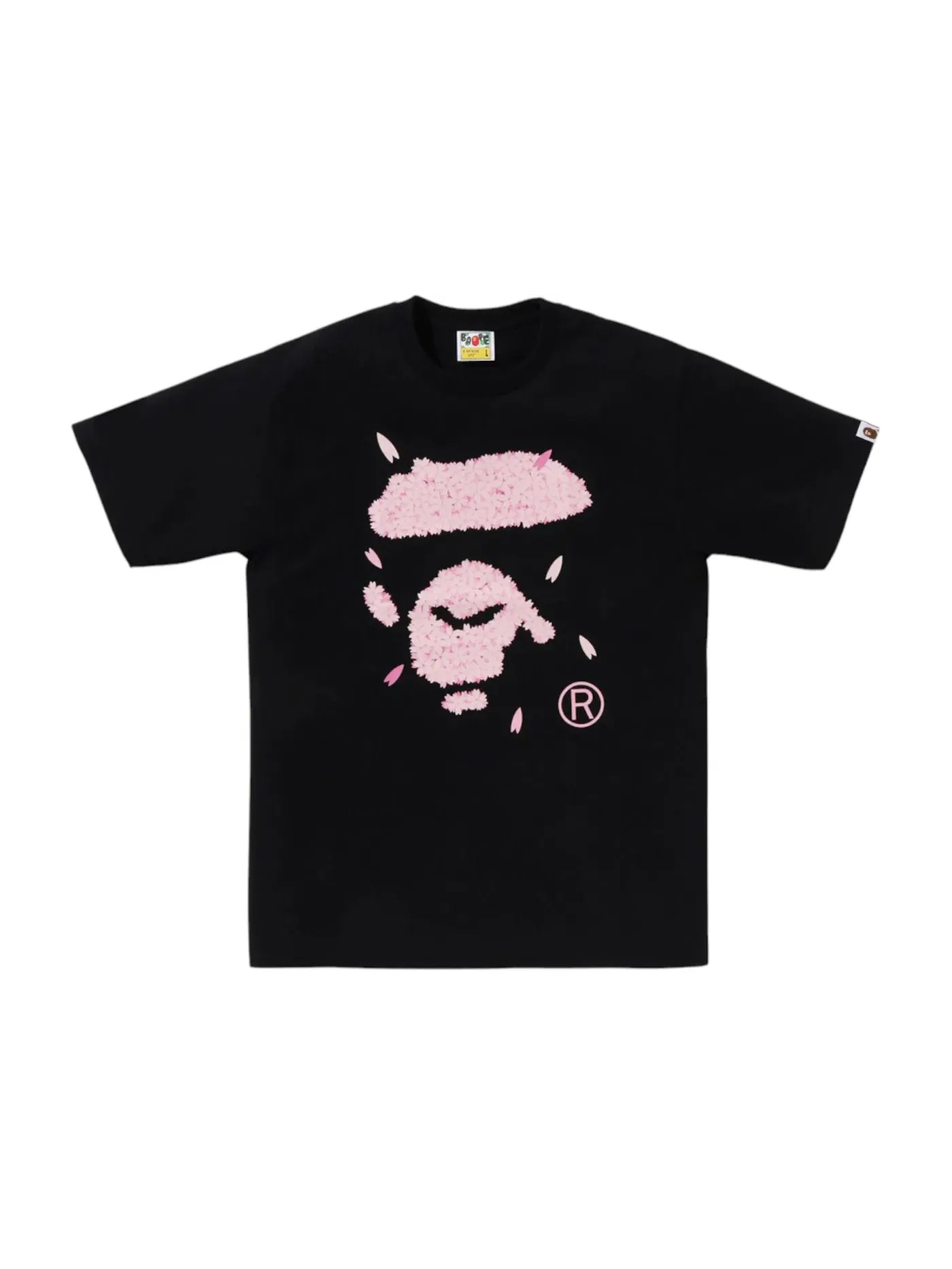Мужская футболка с принтом Sakura Ape Face BAPE — изображение 1 из 2, черный