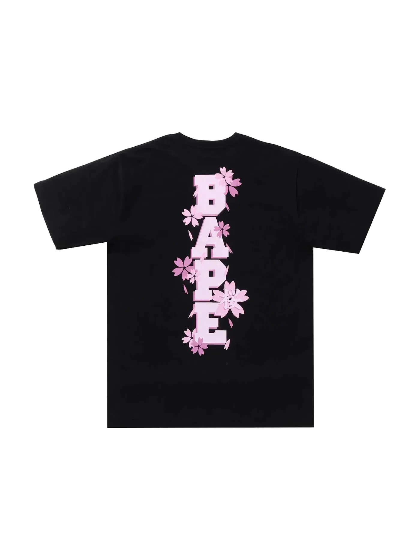 Мужская футболка с принтом BAPE Sakura Photo Ape Head Tee (SS22) BAPE — изображение 2 из 3, черный