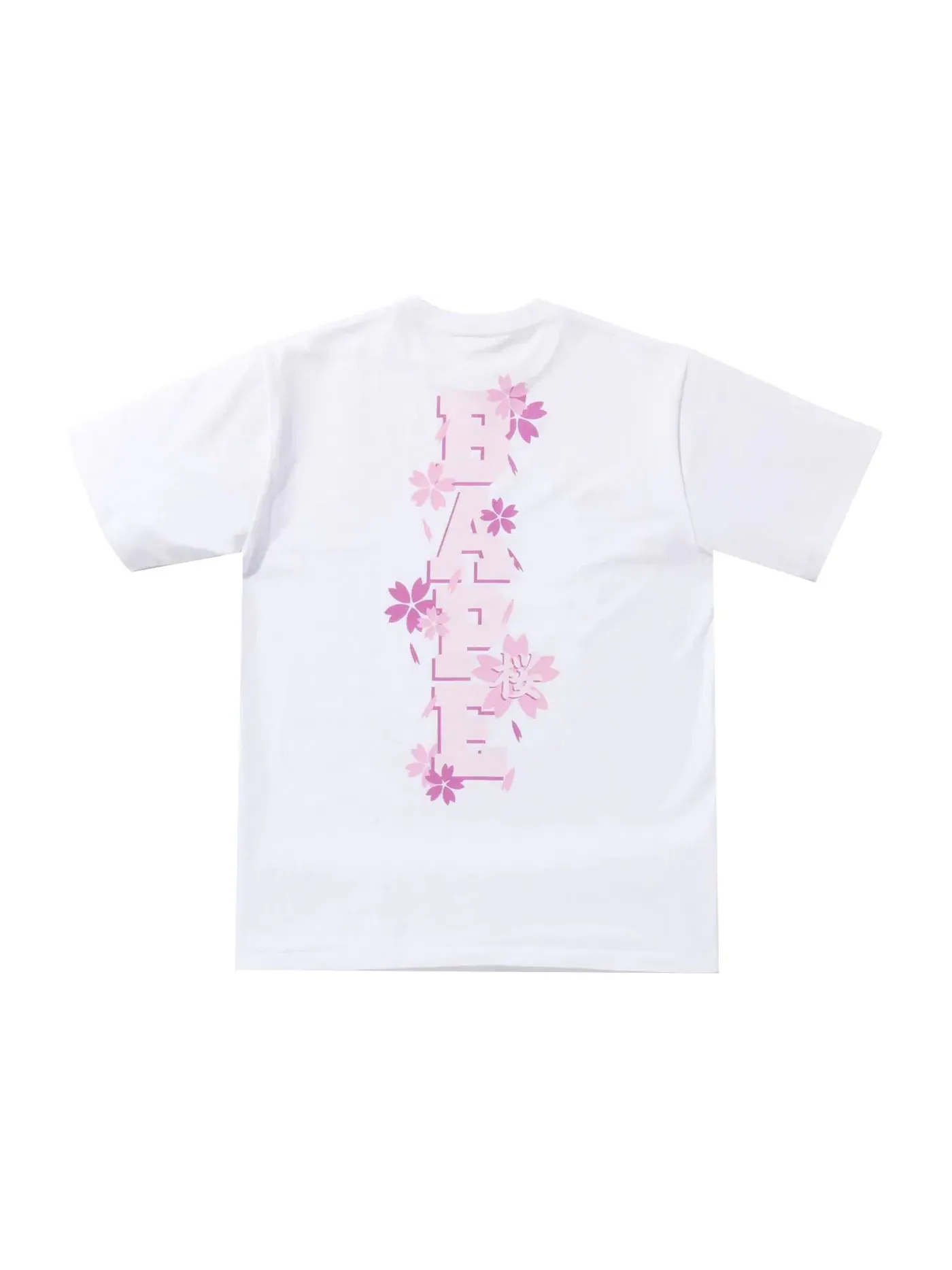 Мужская футболка с принтом Sakura Photo Ape Head BAPE — изображение 2 из 3, белый