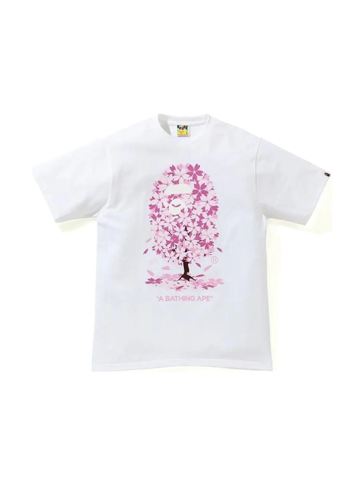 Мужская футболка с принтом BAPE Tee (SS21) — изображение 1 из 2, белый