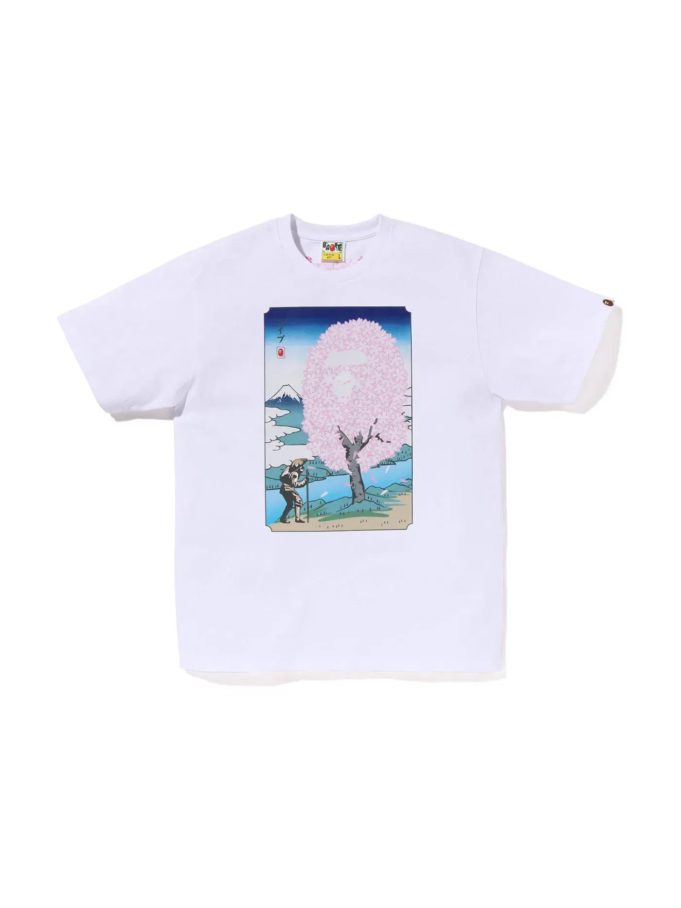 Мужская футболка с принтом BAPE Tee (SS23) — изображение 1 из 2, белый