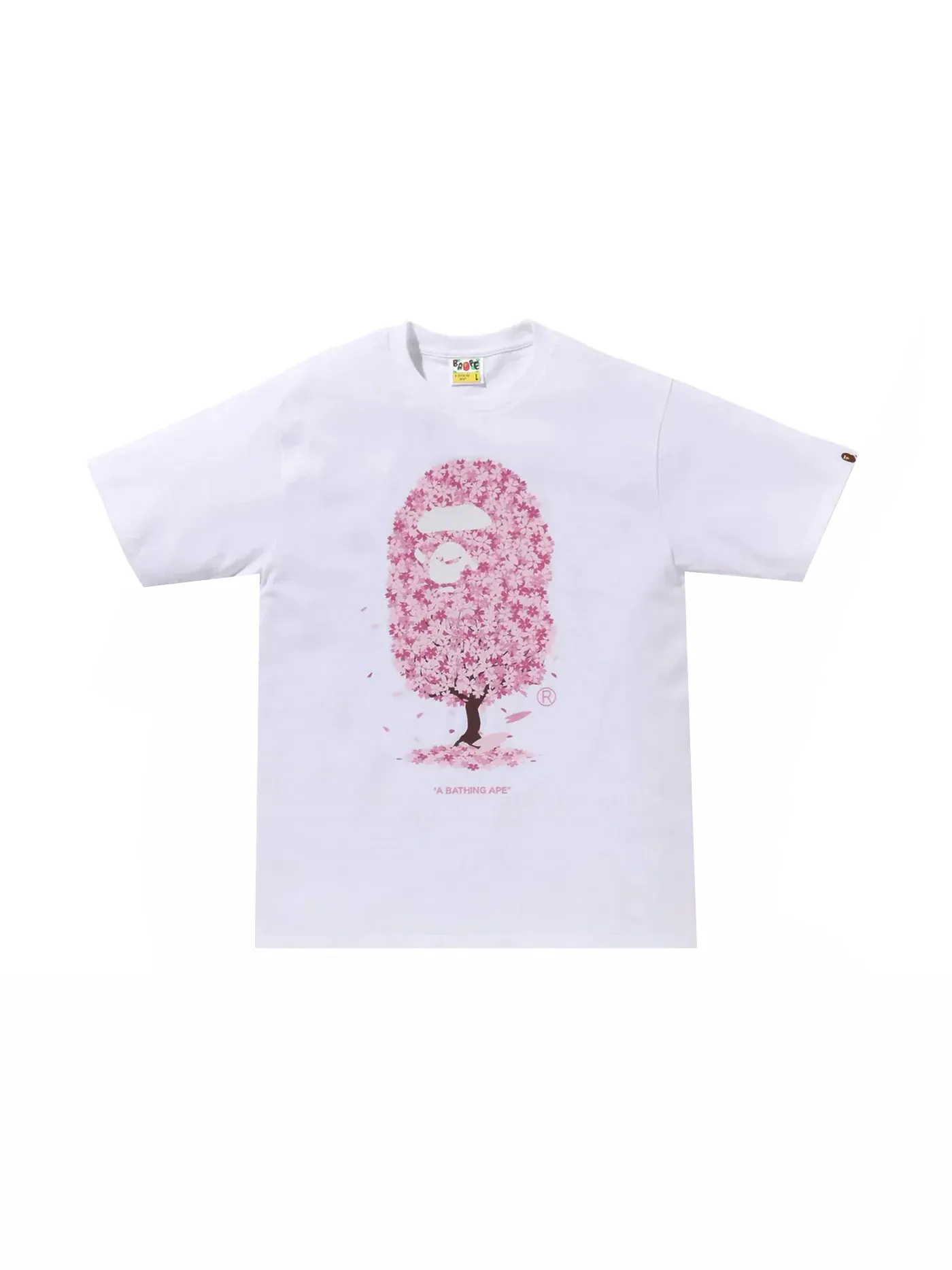 Мужская футболка с принтом BAPE Tee (SS24) — изображение 1 из 3, белый