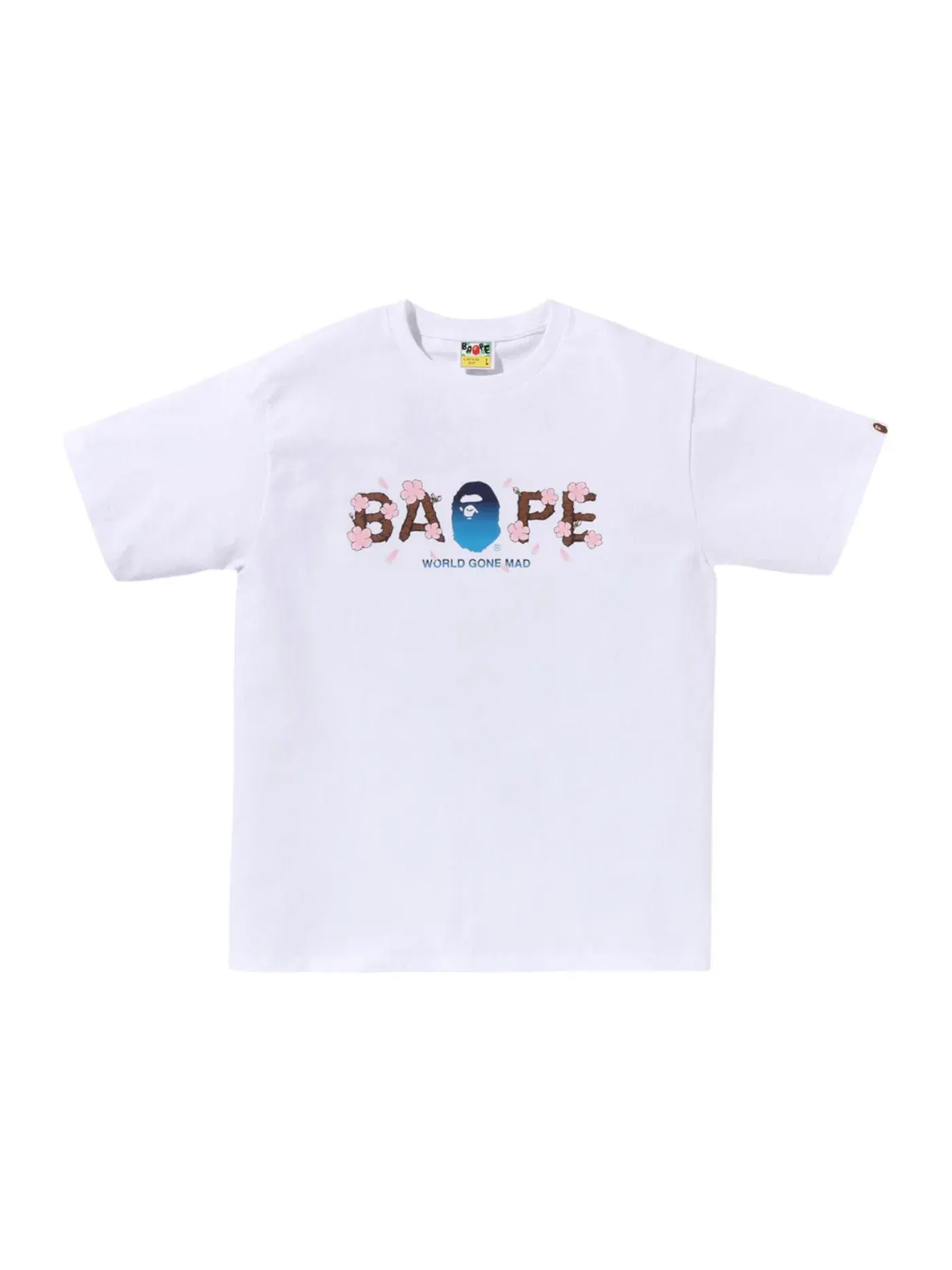 Мужская футболка с принтом Sakura BAPE — изображение 1 из 1, белый