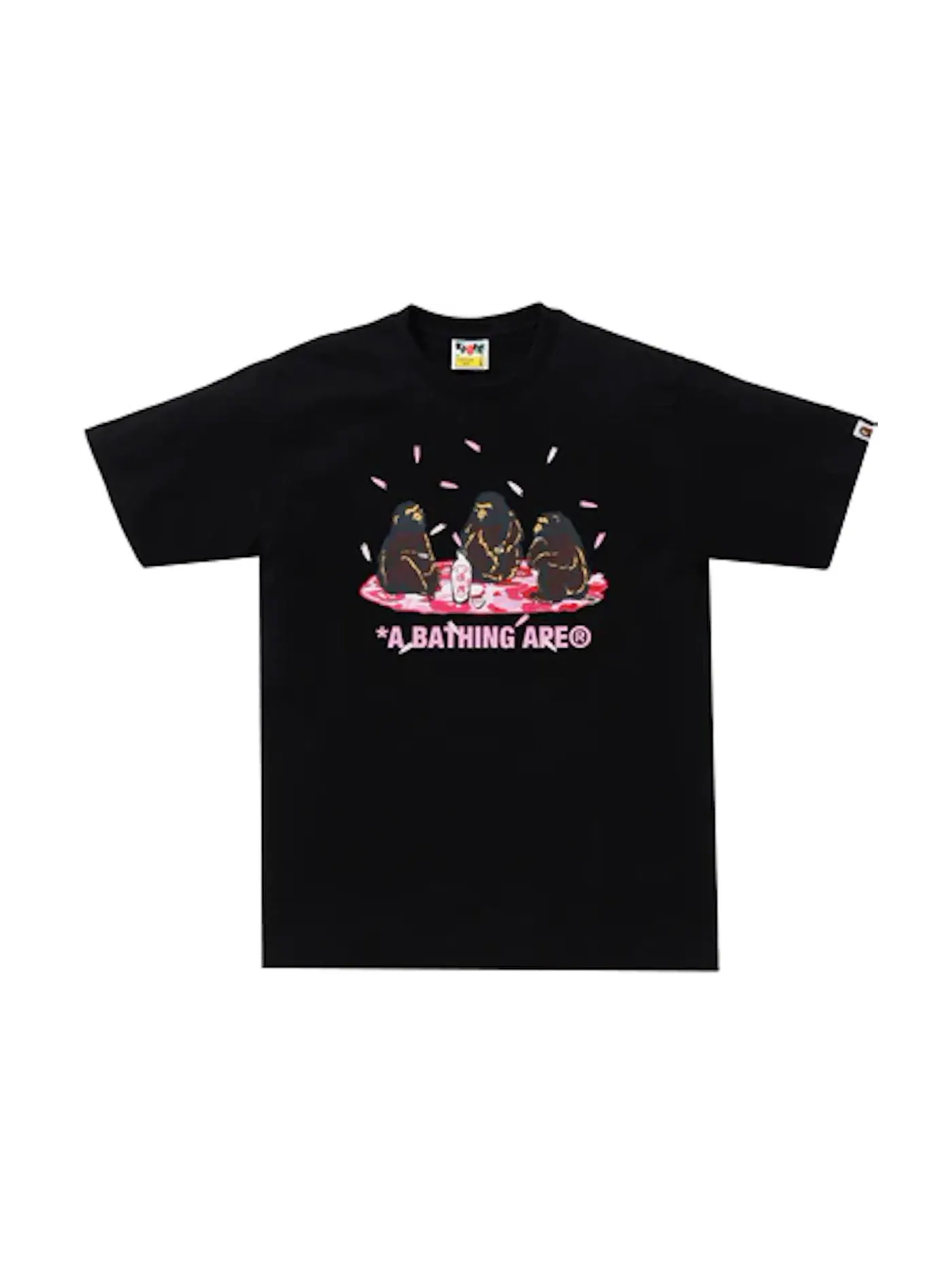 Мужская футболка с принтом Tee BAPE — изображение 1 из 2, черный
