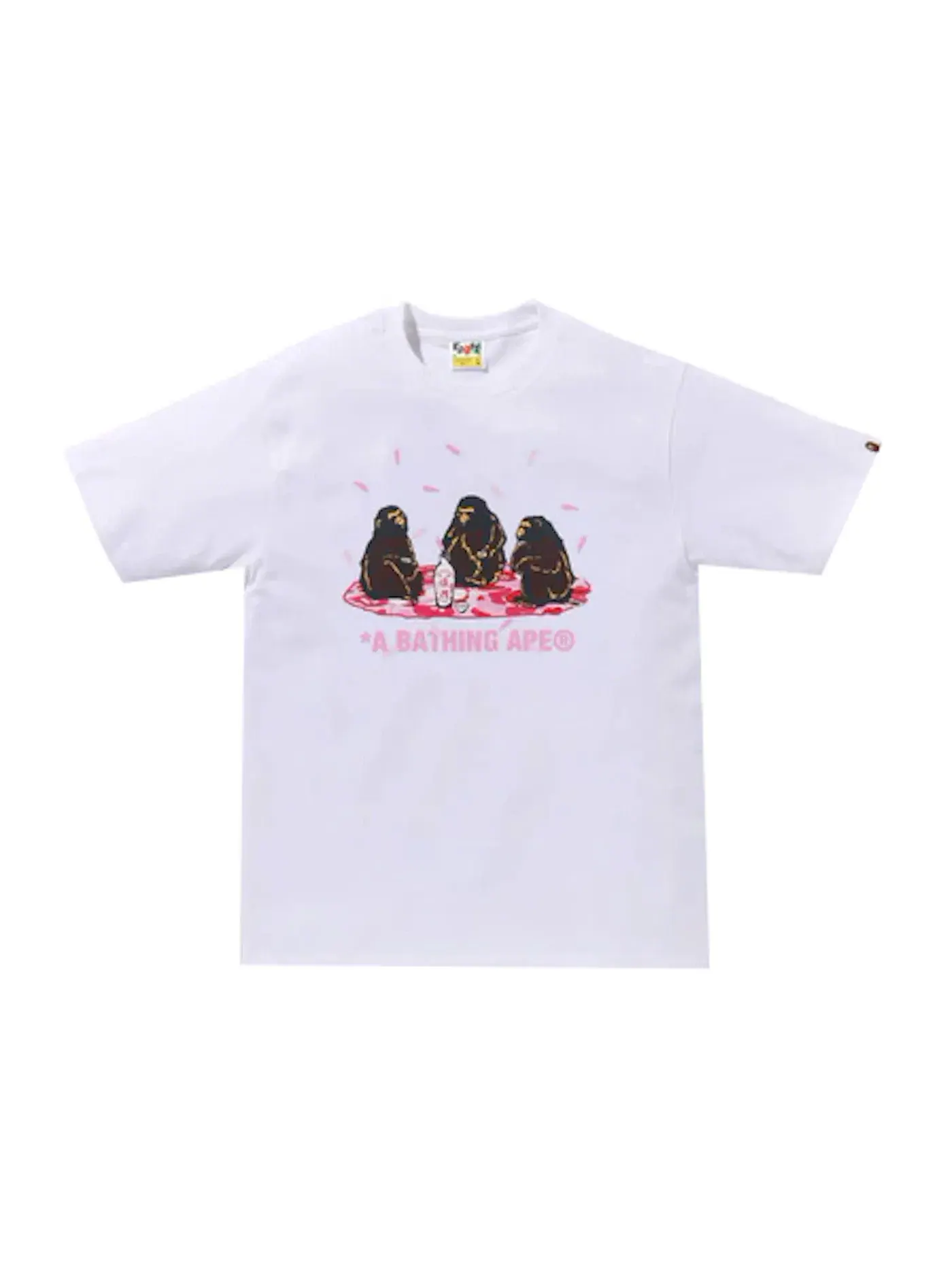 Мужская футболка с принтом BAPE Tee BAPE — изображение 1 из 2, белый
