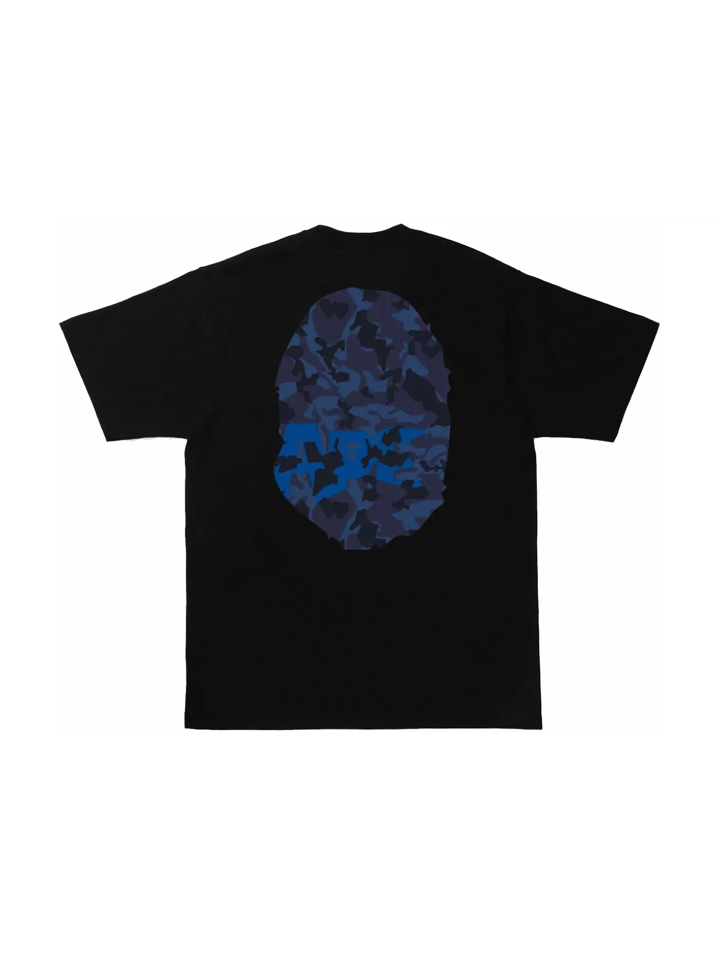 Мужская футболка с принтом BAPE Sand Camo Big Ape Head Tee BAPE — изображение 2 из 2, черный/темно-синий
