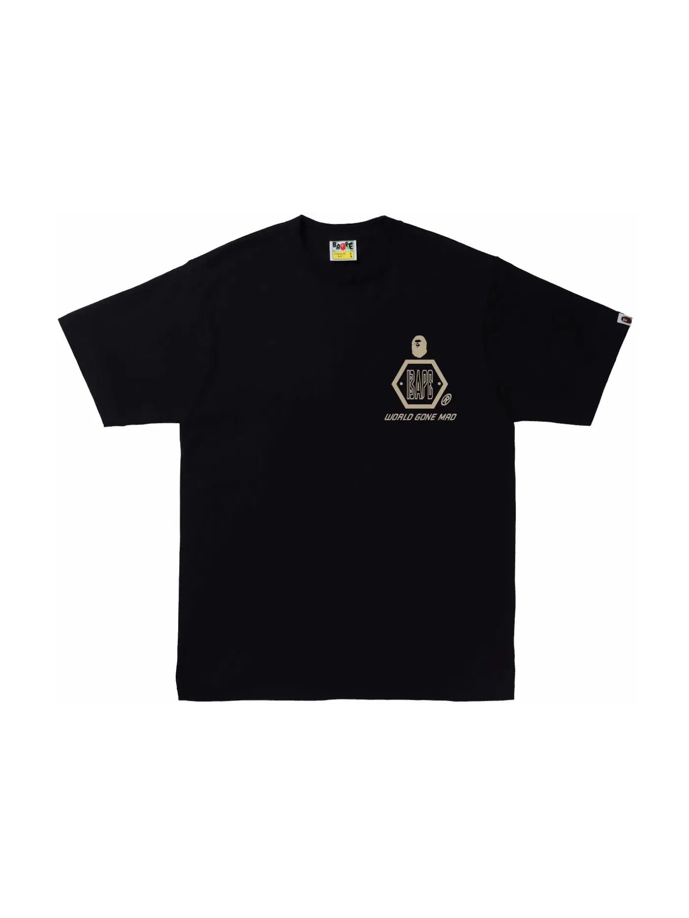Мужская футболка с принтом BAPE Sand Camo Mad Face Tee BAPE — изображение 2 из 2, черный/бежевый
