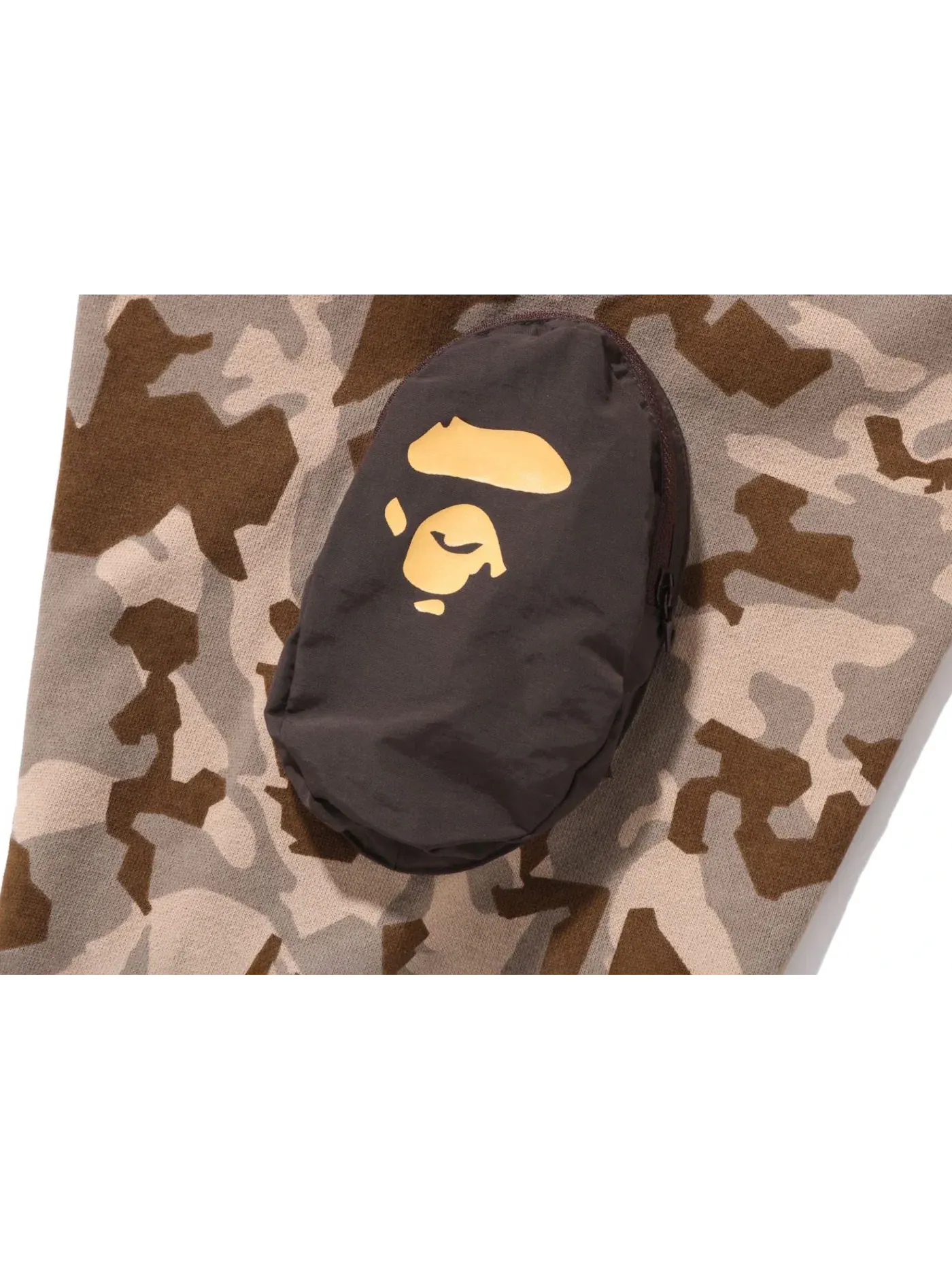 Мужская худи с капюшоном и маской камуфляжный Sand Camo Military BAPE — изображение 3 из 3, бежевый