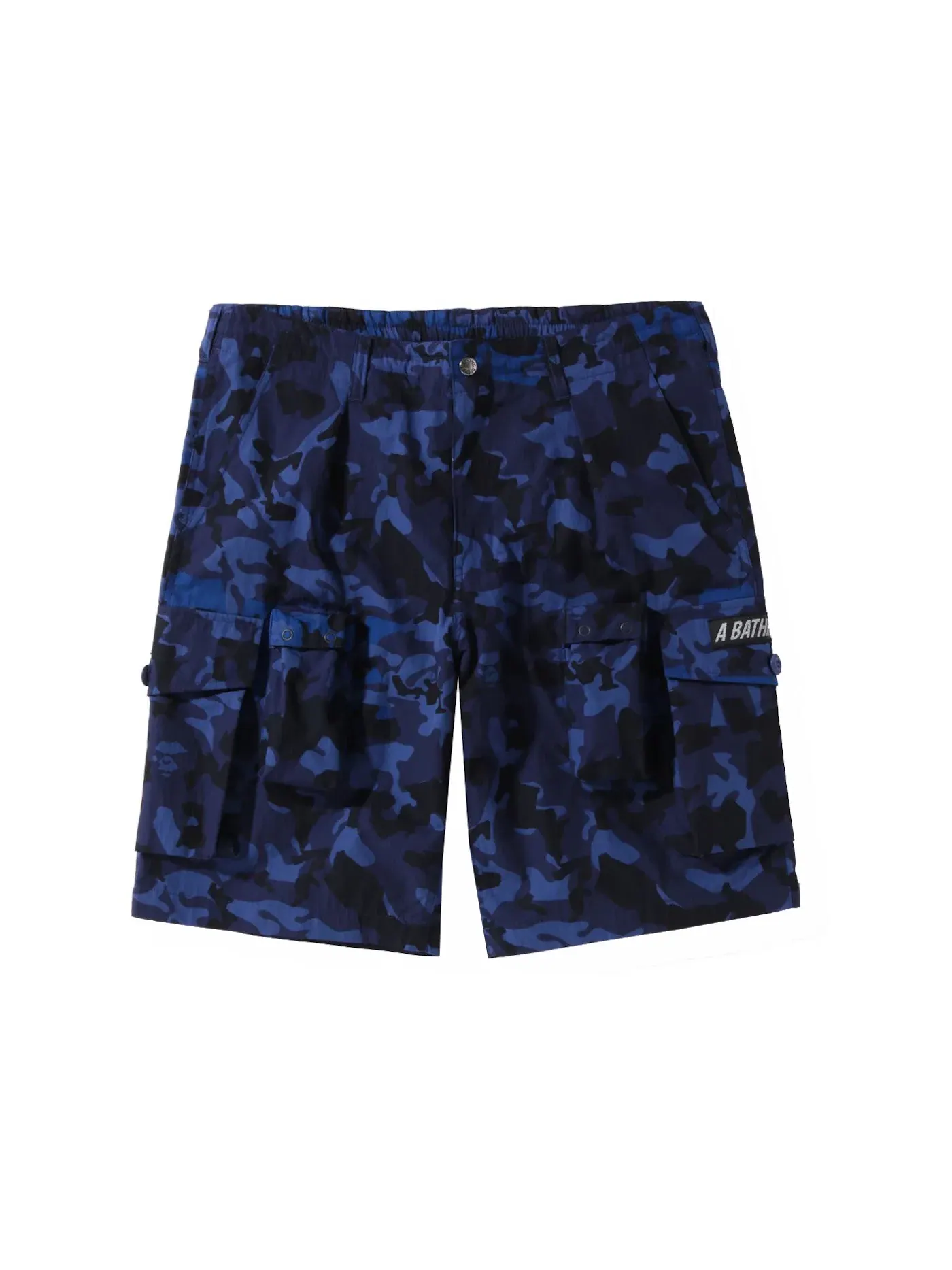 Мужские шорты с множеством карманов BAPE Sand Camo Multi Pocket Wide Fit Shorts — изображение 1 из 2, темно-синий