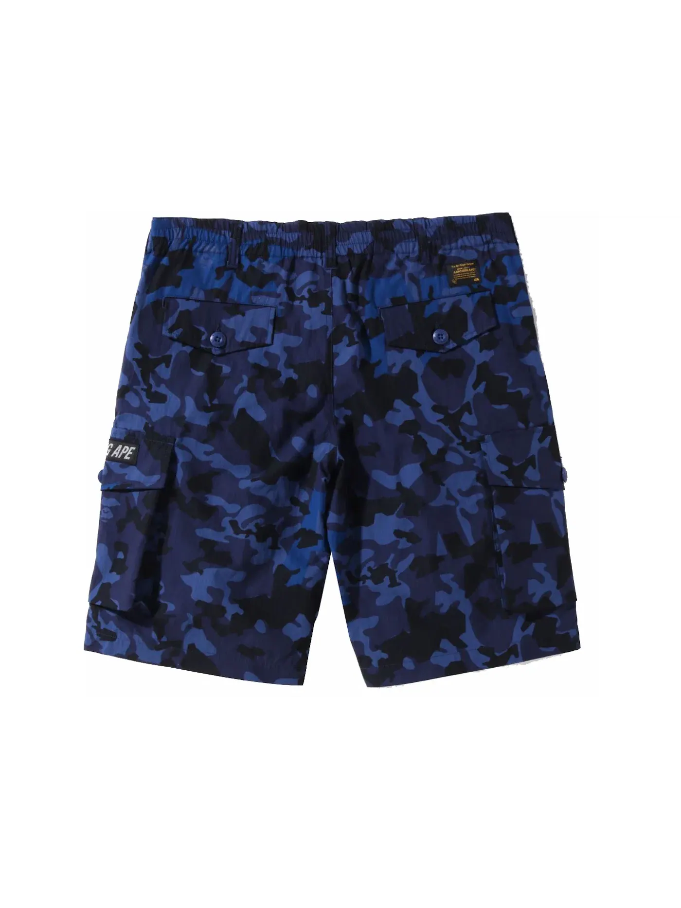 Мужские шорты с множеством карманов BAPE Sand Camo Multi Pocket Wide Fit Shorts — изображение 2 из 2, темно-синий