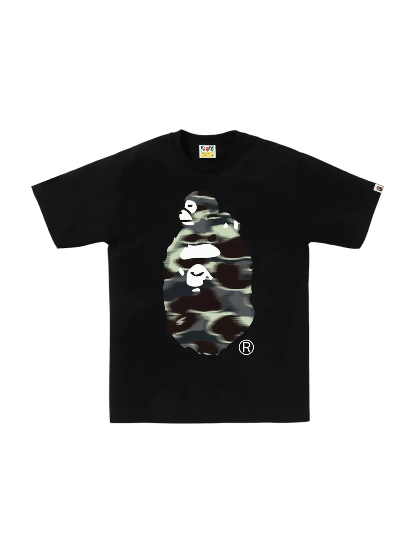 Мужская футболка с принтом Tee BAPE — изображение 1 из 1, черный
