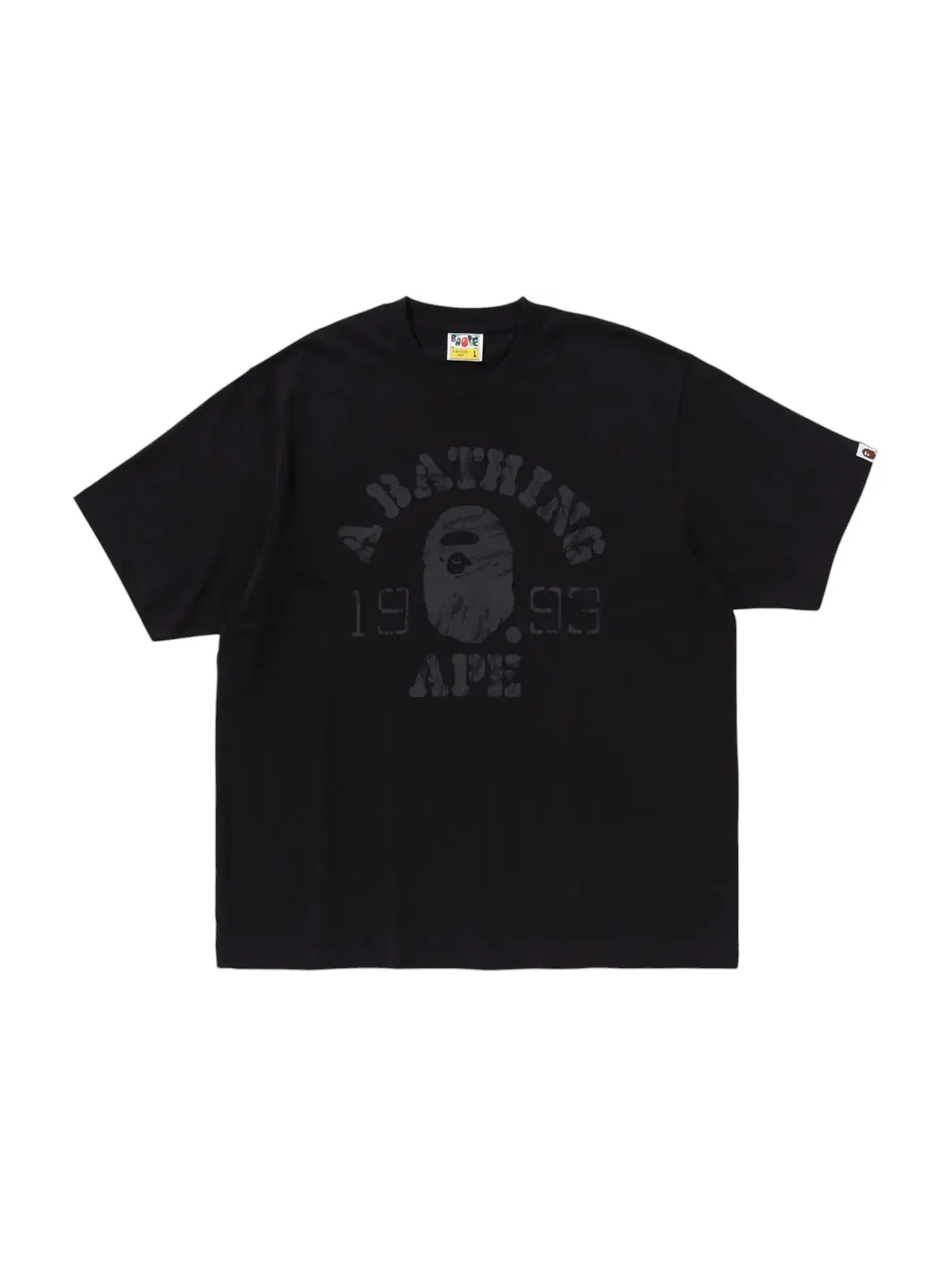 Мужская футболка свободного кроя с принтом BAPE Tee — изображение 1 из 1, серый/темно-серый