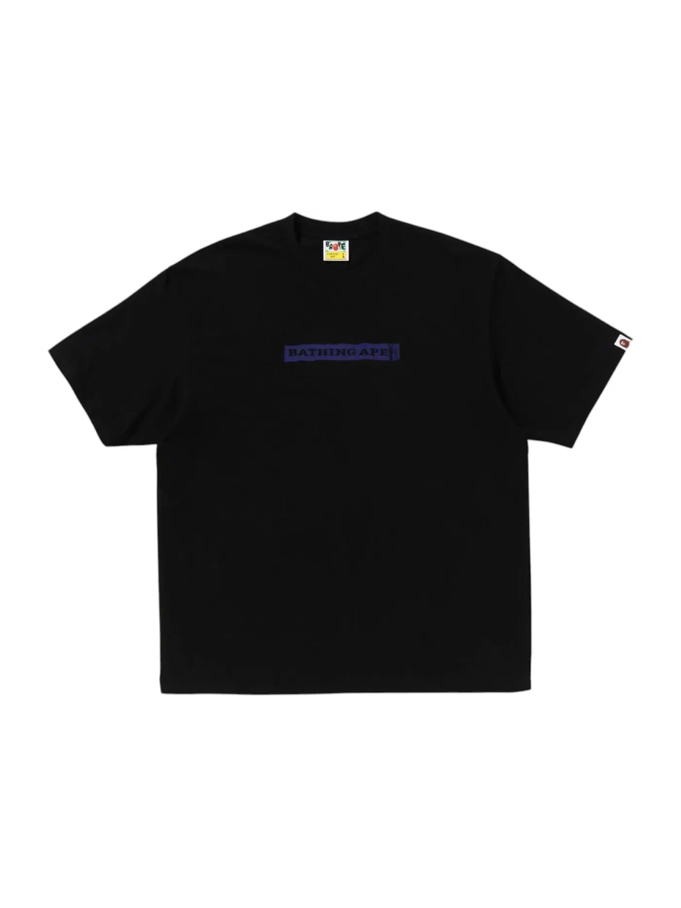 Мужская футболка с принтом BAPE Screen Print Stencil Logo Relaxed Fit Tee (SS25) BAPE — изображение 1 из 1, черный