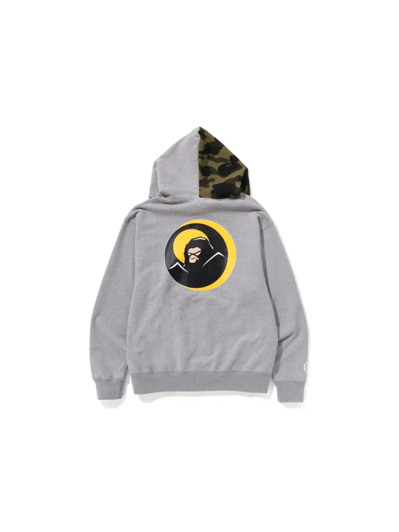 Мужская худи свободного кроя на молнии Shadow Relaxed Fit Full Zip Hoodie BAPE — изображение 2 из 2, серый
