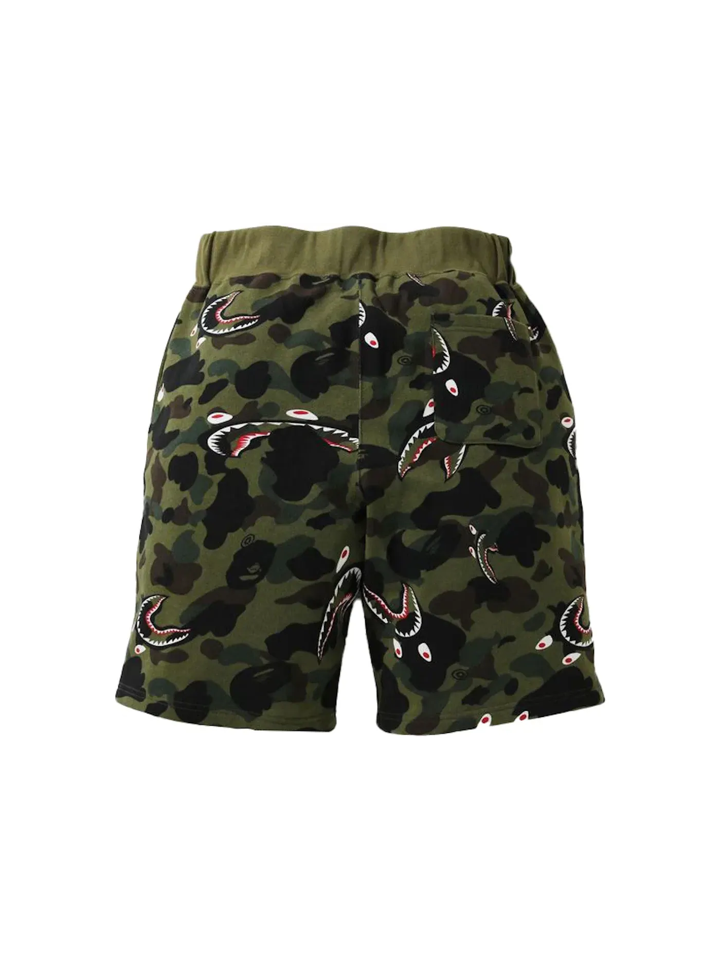 Мужские шорты с принтом Shark 1st Camo Sweatshort BAPE — изображение 2 из 2, зеленый
