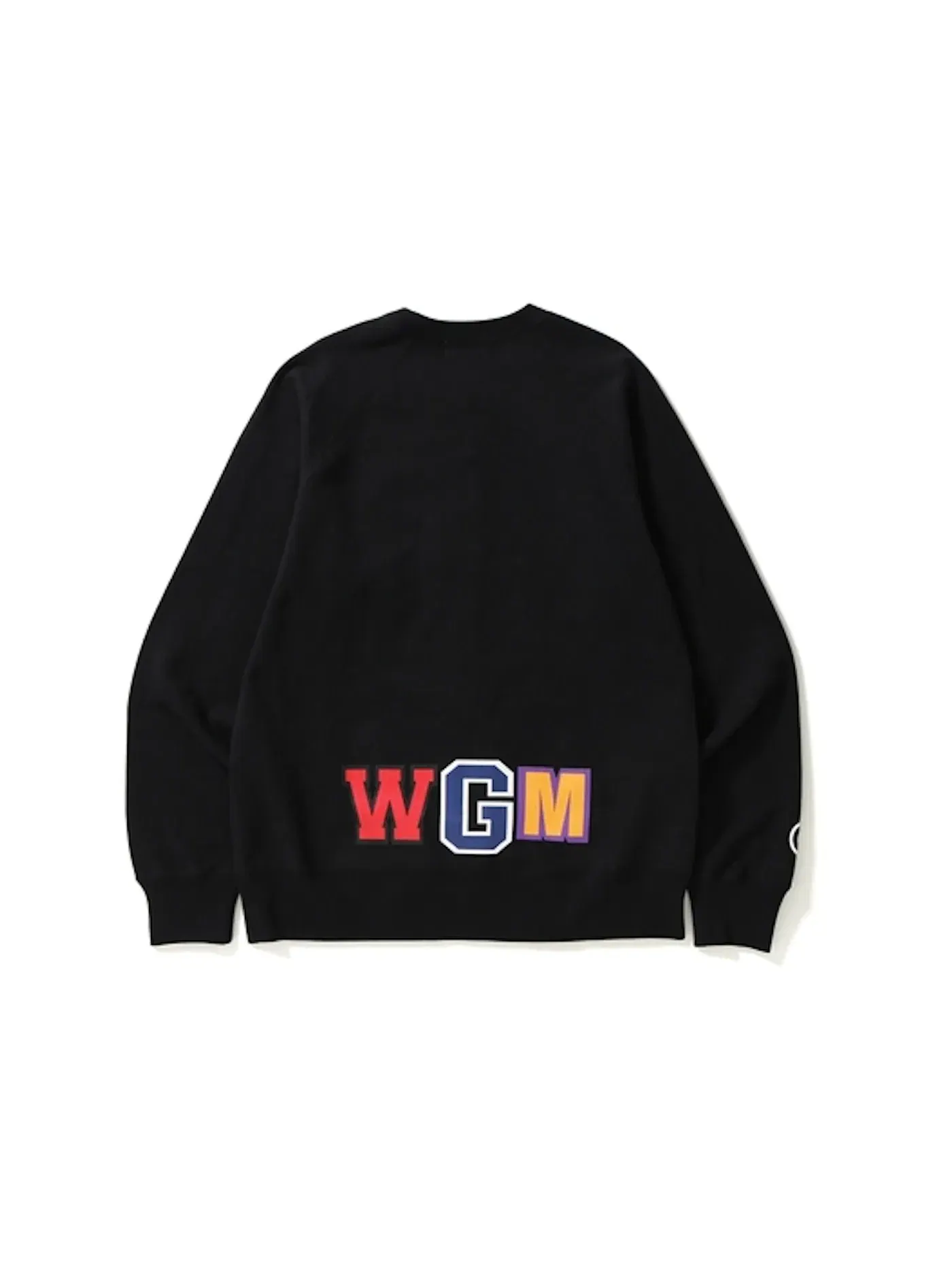 Мужской свитшот с металлической молнией BAPE Shark Crewneck — изображение 2 из 2, черный