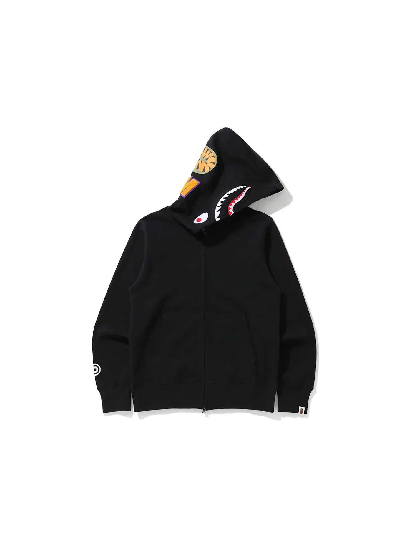 Мужская худи на молнии BAPE Shark Double Knit Full Zip Hoodie — изображение 1 из 3, черный