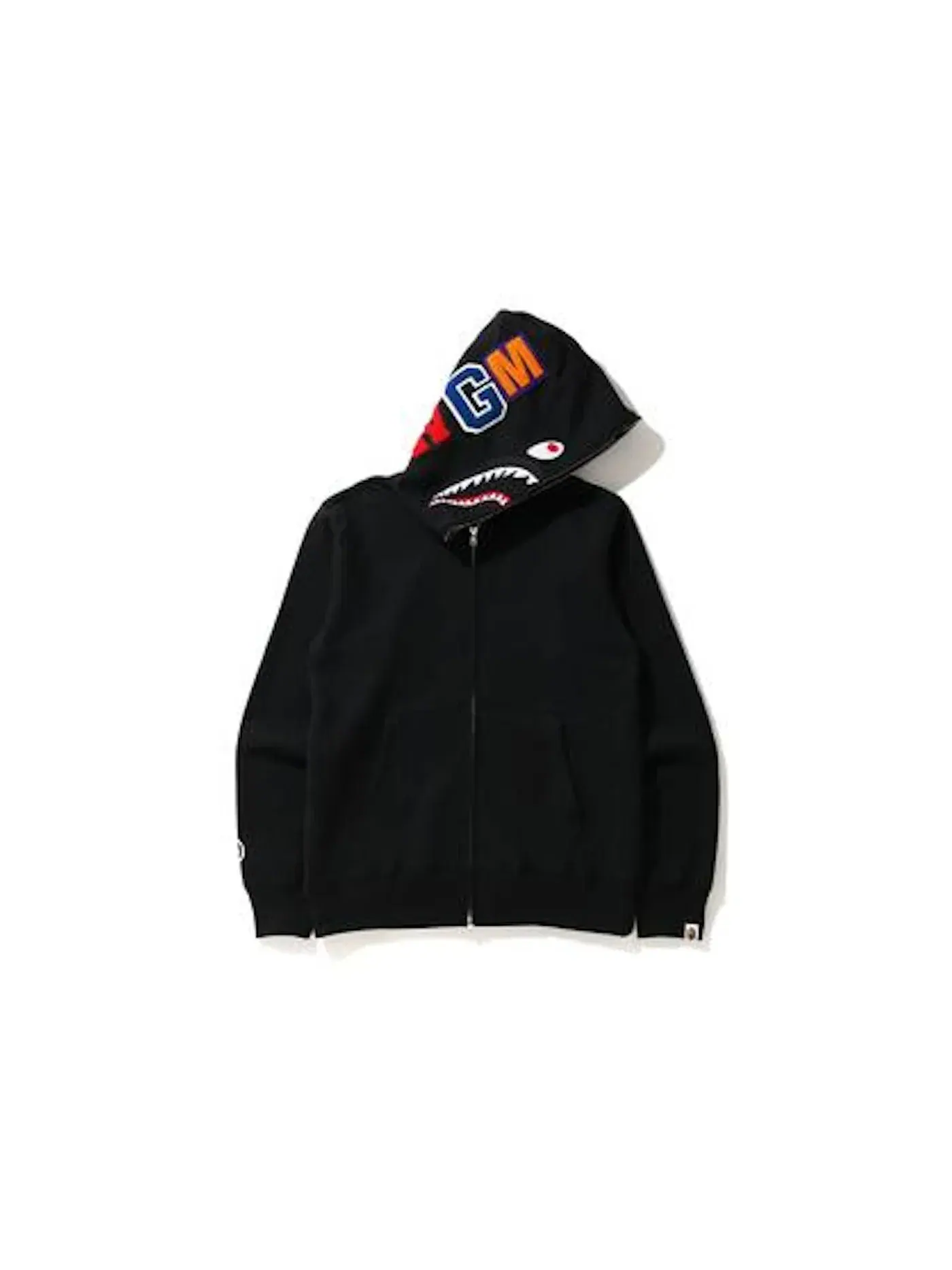 Мужская худи с принтом Zip Hoodie BAPE — изображение 1 из 2, черный