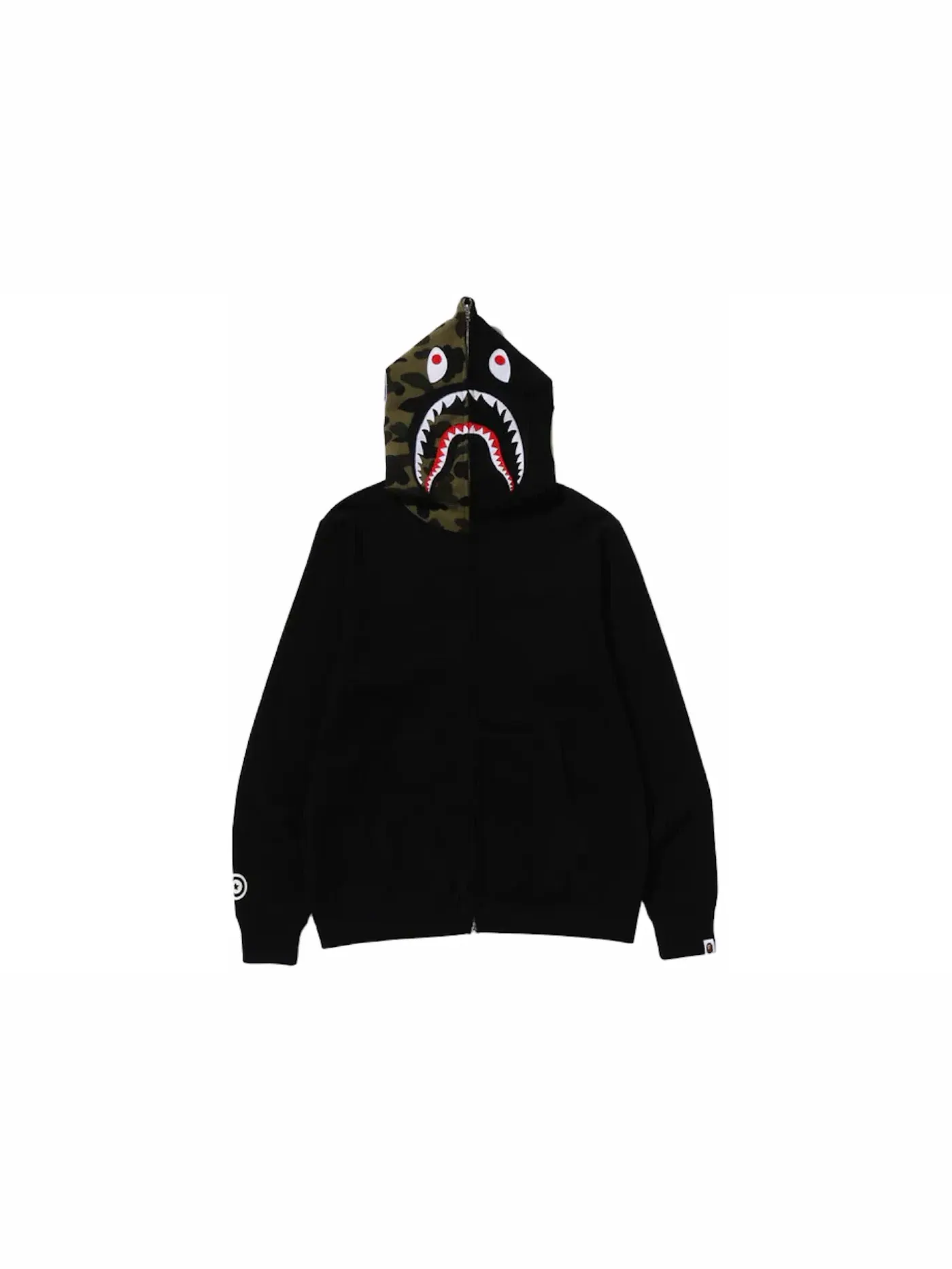 Мужская худи на молнии BAPE Shark Full-Zip Hoodie — изображение 1 из 3, черный