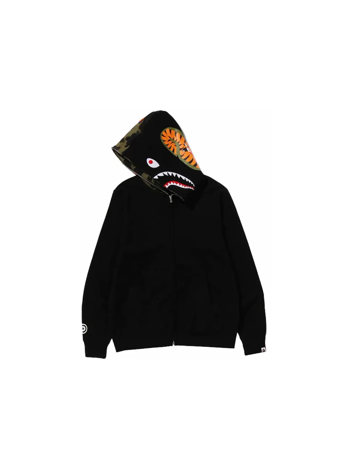 Мужская худи на молнии BAPE Shark Full-Zip Hoodie — изображение 3 из 3, черный