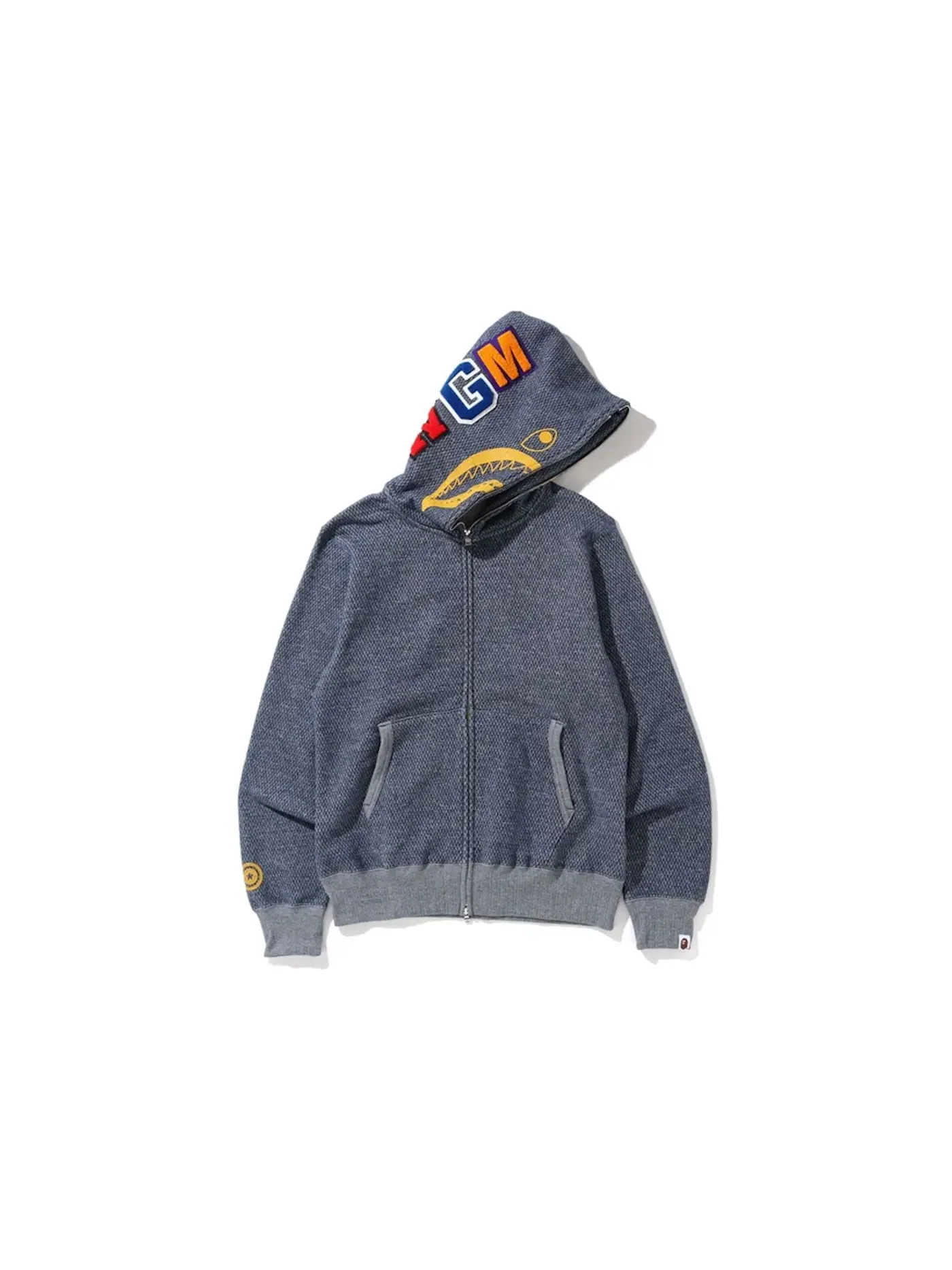 Мужская худи с принтом BAPE Hoodie (SS20) — изображение 1 из 2, темно-синий