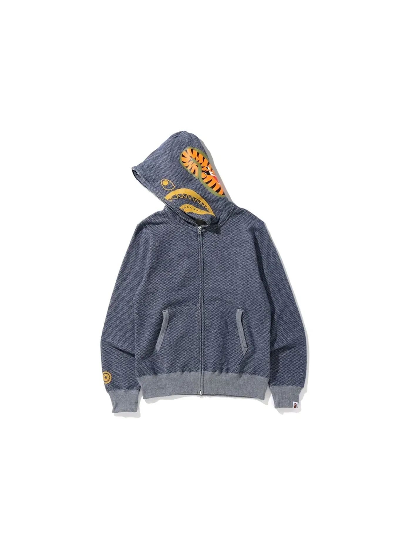 Мужская худи с принтом BAPE Hoodie (SS20) — изображение 2 из 2, темно-синий