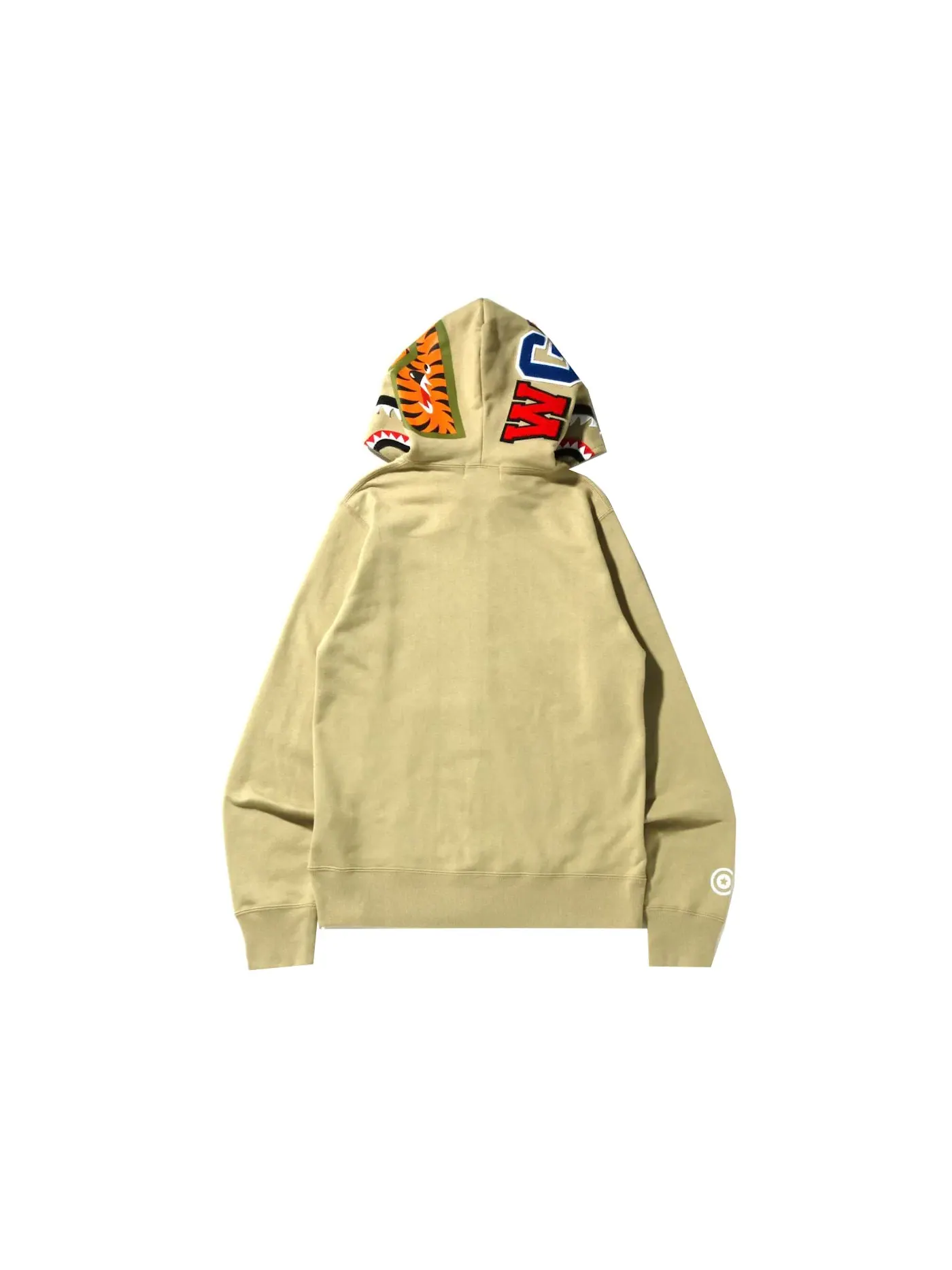 Мужская худи с застежкой-молнией BAPE Shark Full Zip Hoodie — изображение 3 из 3, бежевый